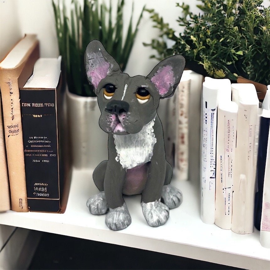 Custom Pet Figurine: Handmade Polymer Clay Dog/Cat Cake Topper by Lynn's Little Creations