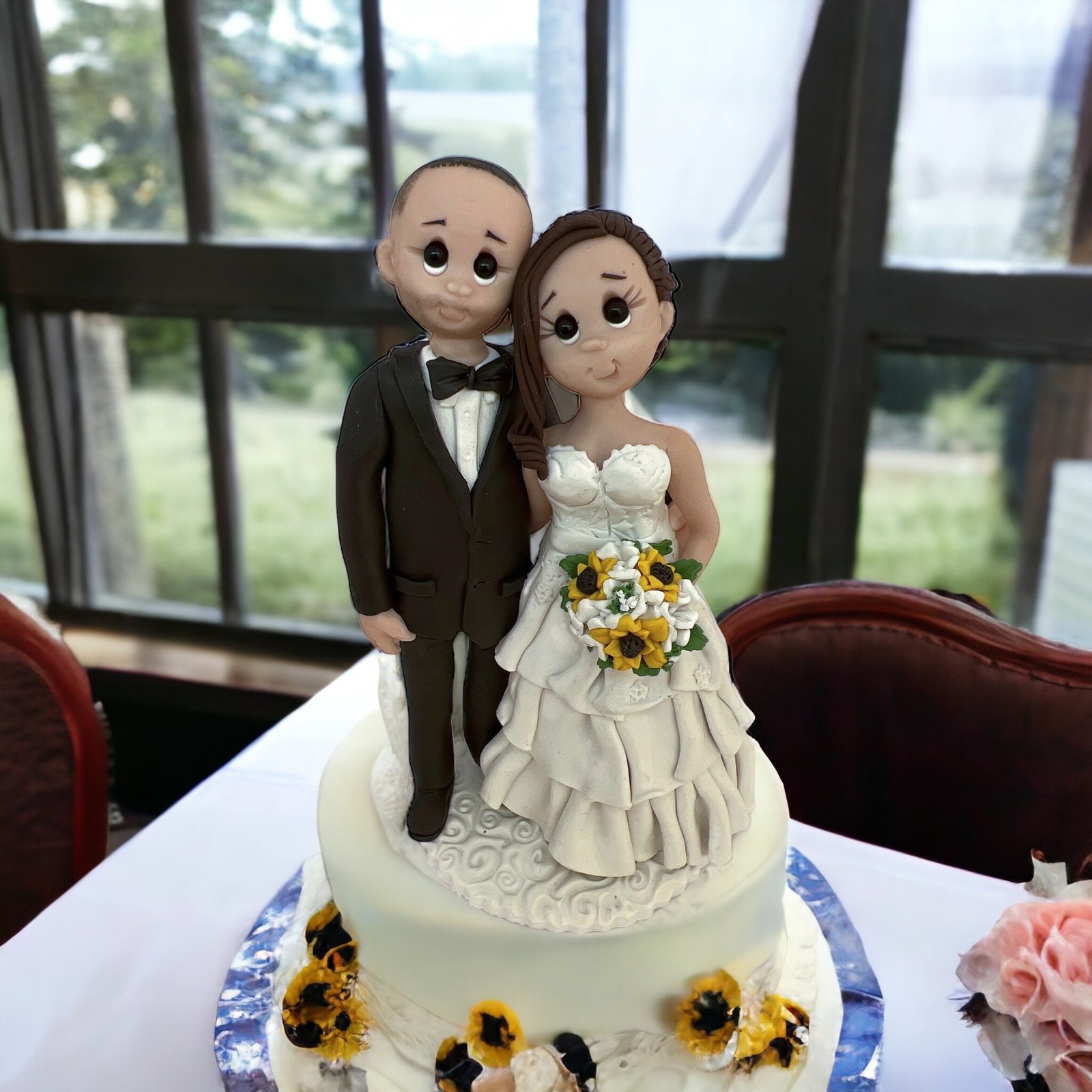 Wedding Cake Figures made to resemble you, Keepsake Cake topper by Lynn'sLittleCreations by Lynn's Little Creations