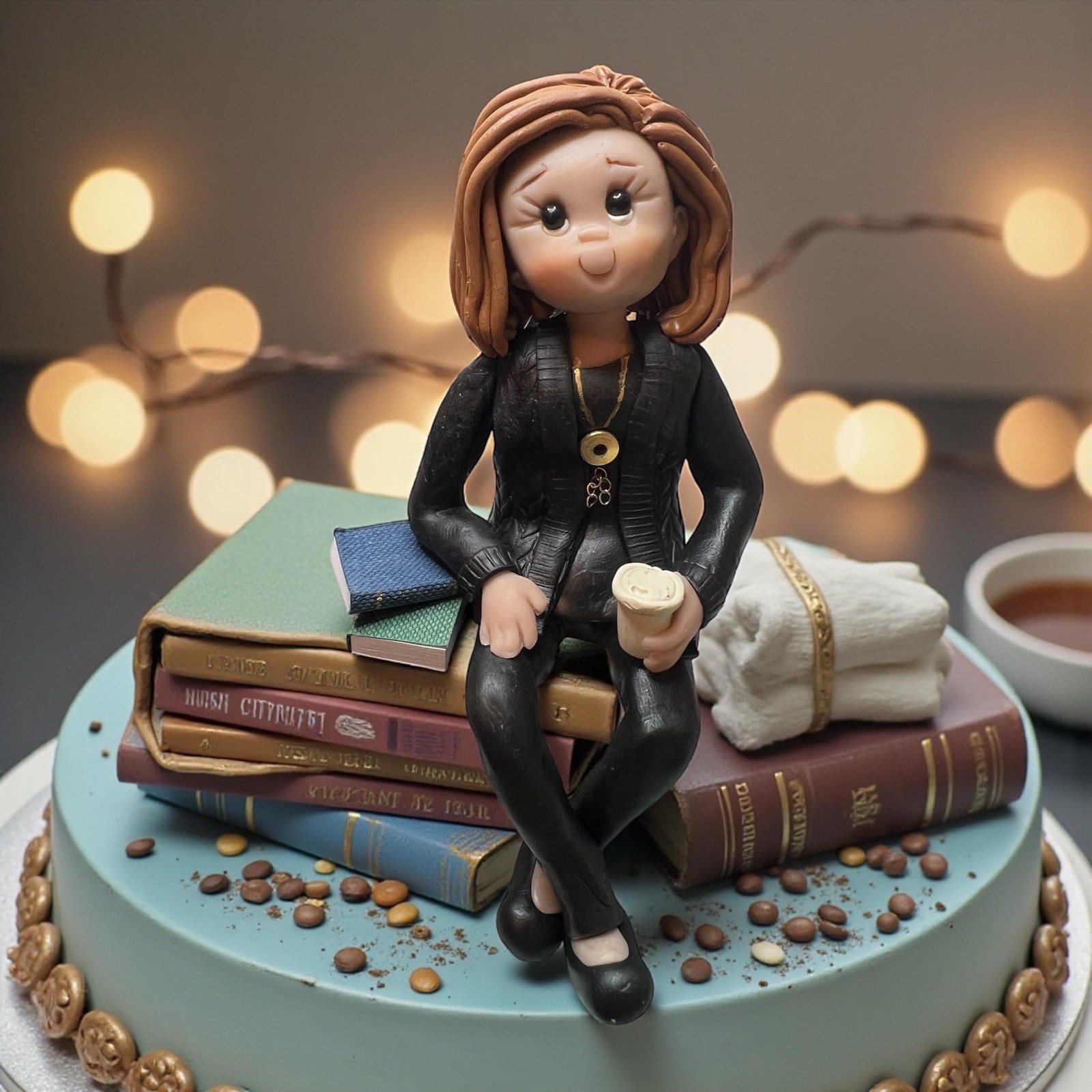 Custom Female Figurine Cake Topper: Retirement or Birthday Decor by Lynn's Little Creations