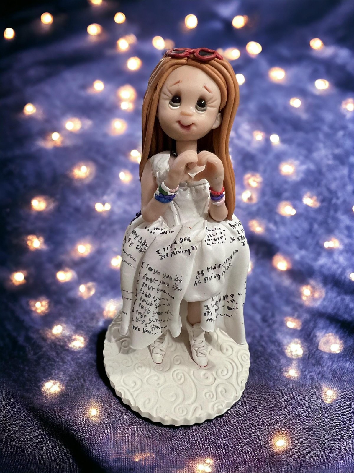 Handcrafted Birthday Figurine Custom Polymer Clay Cake Topper by Lynn's Little Creations