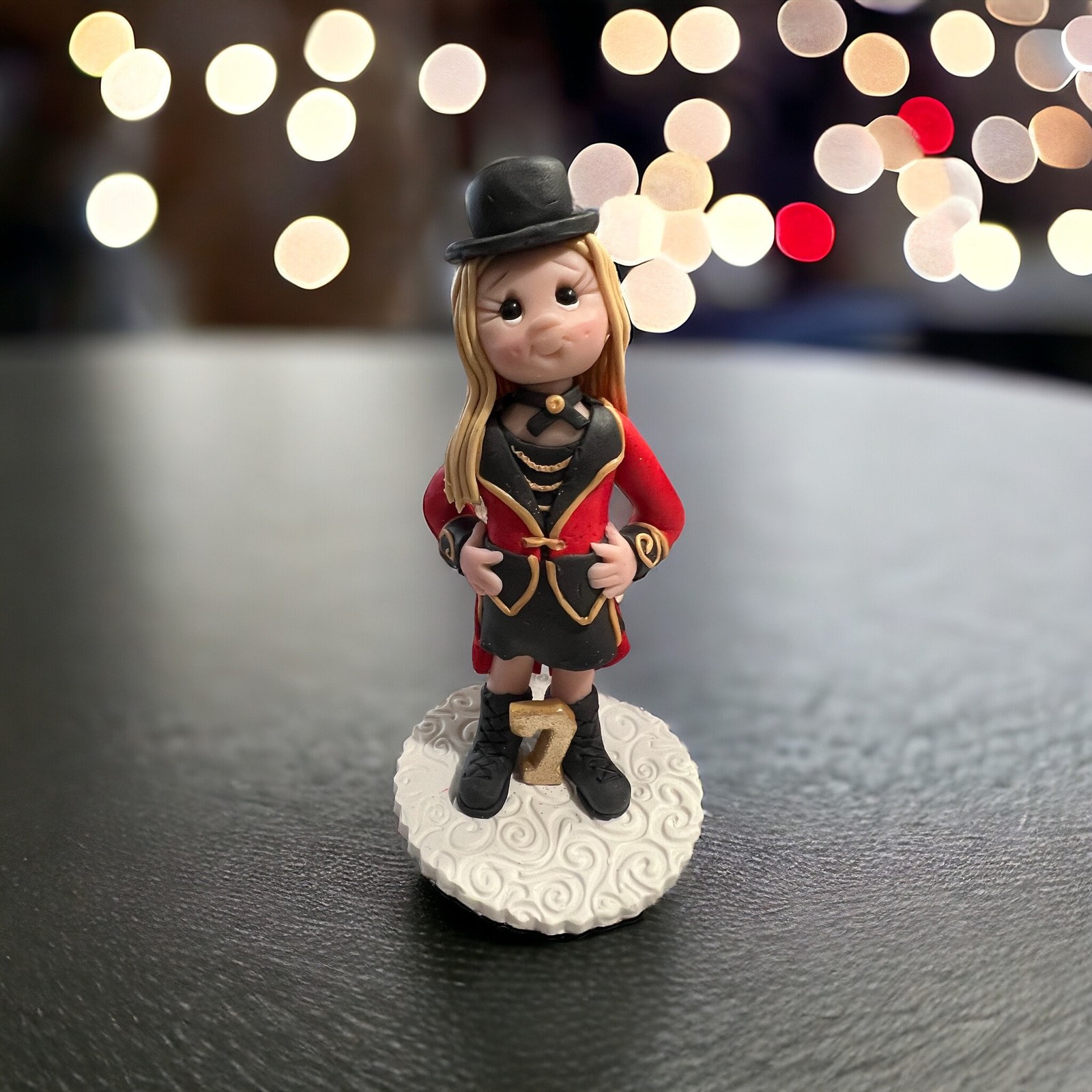 Custom Polymer Clay Birthday Cake Topper: Handcrafted Figurine by Lynn's Little Creations