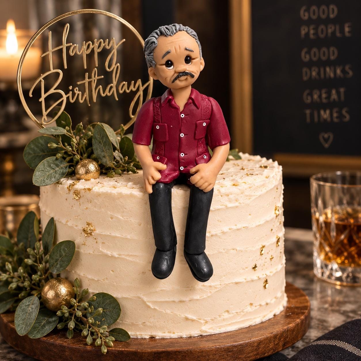 Custom People Cake Topper, Personalized Polymer Clay Figurine Made From Your Photo by Lynn's Little Creations