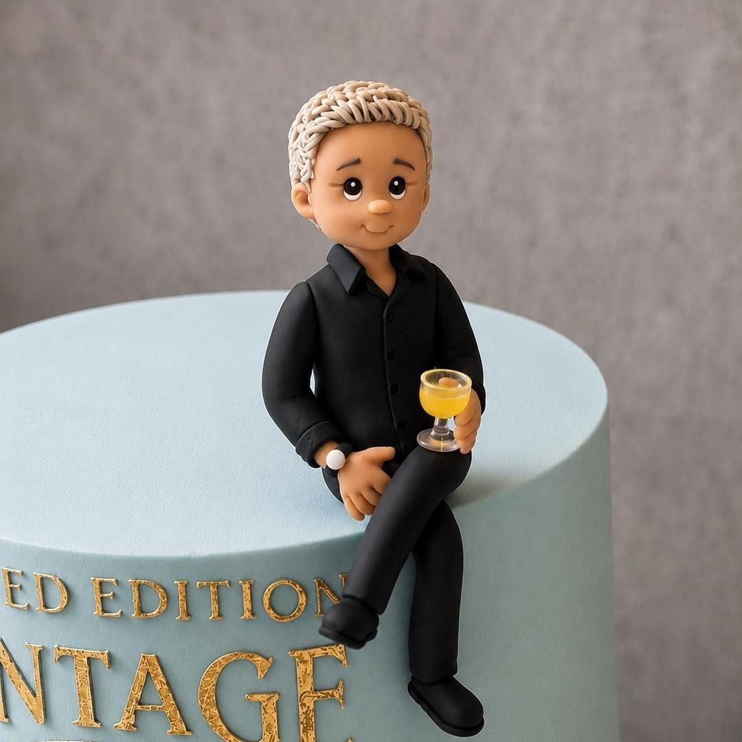 Custom Polymer Clay People Cake Topper: Personalized Keepsake Figure by Lynn's Little Creations
