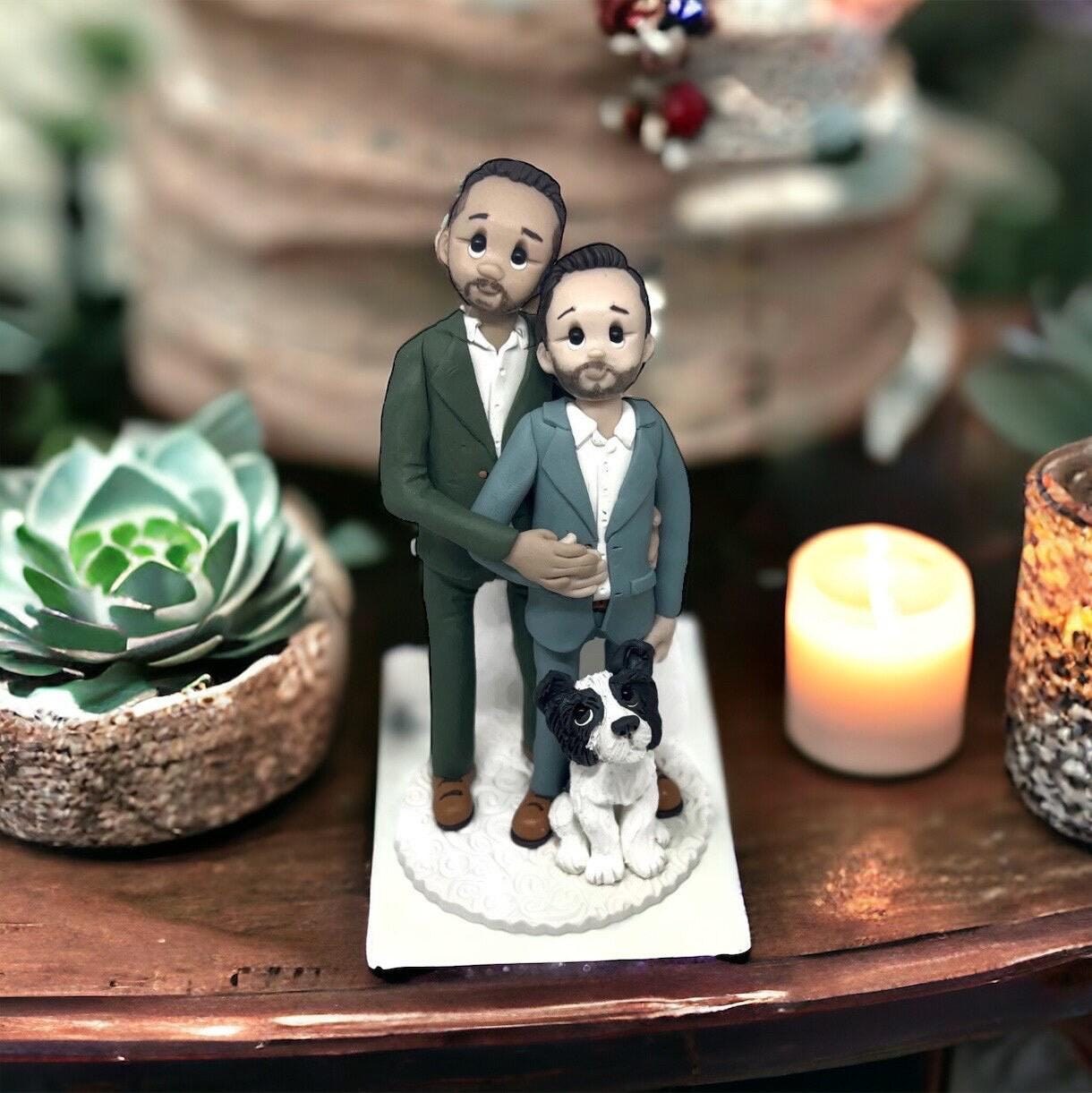Same Sex Couple Wedding Cake Topper - Custom Made By Lynn's Little Creations by Lynn's Little Creations