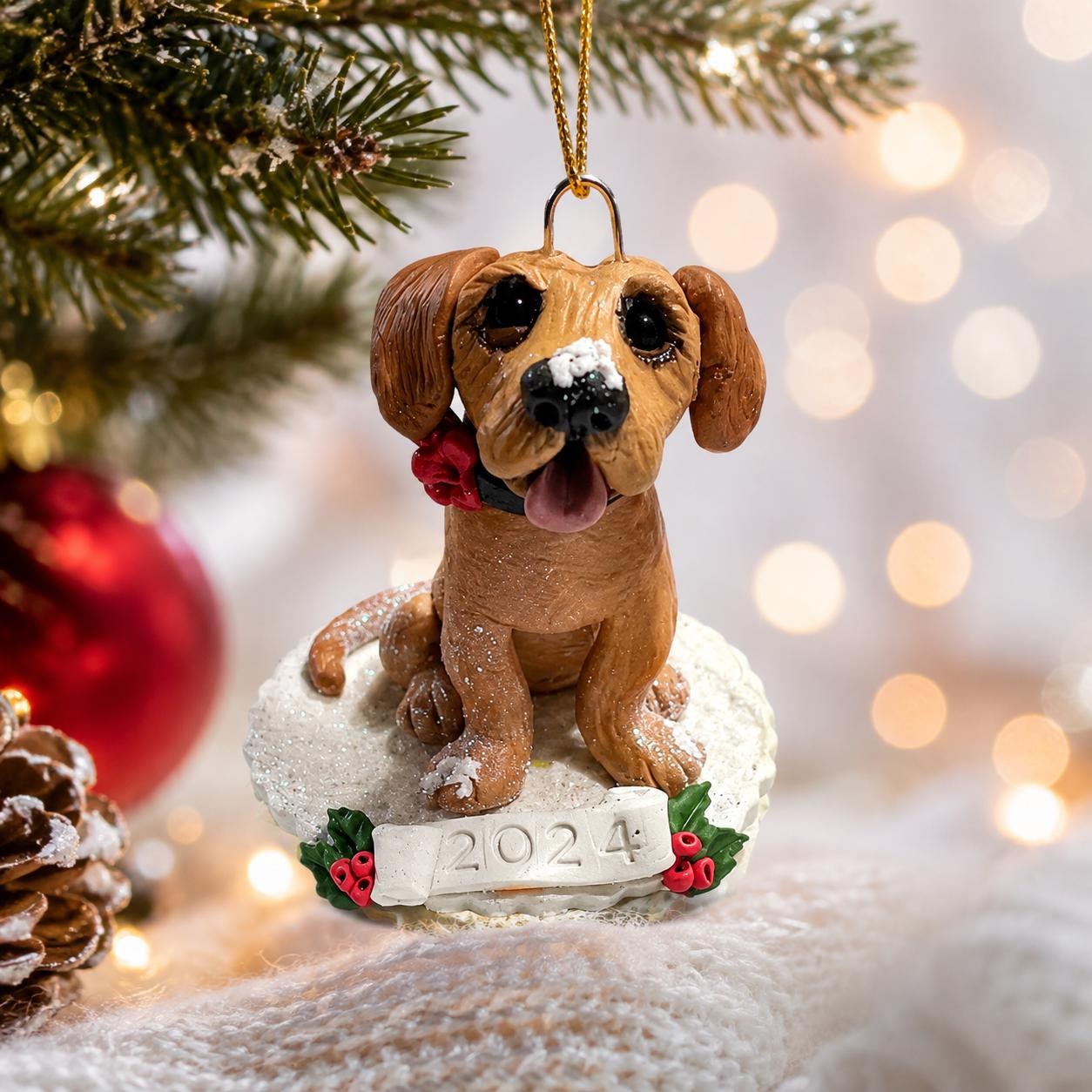 Personalized Pet Christmas Ornament Made to Resemble your Pet by Lynn's Little Creations