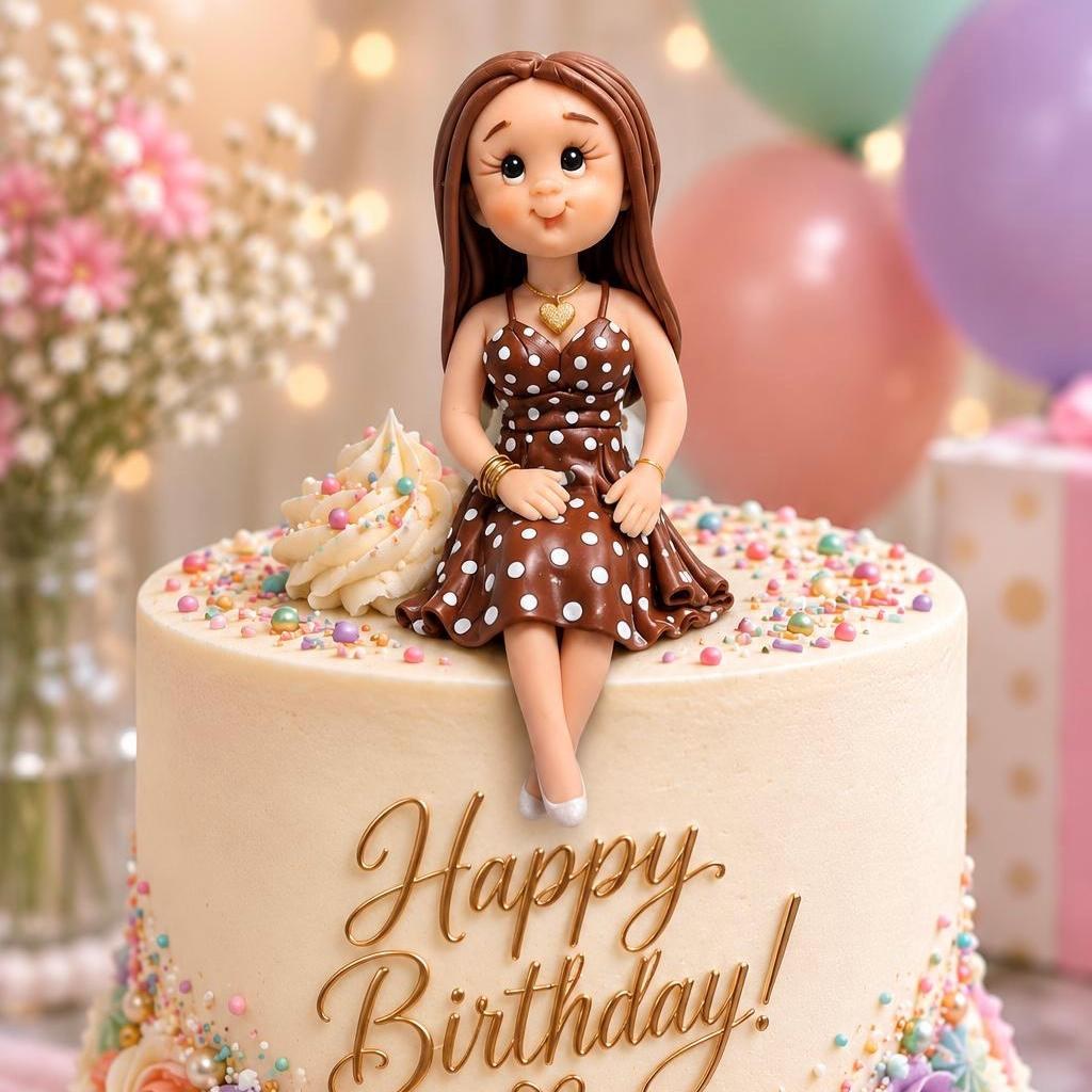 Custom People Cake Topper, Personalized Polymer Clay Figure by Lynn's Little Creations