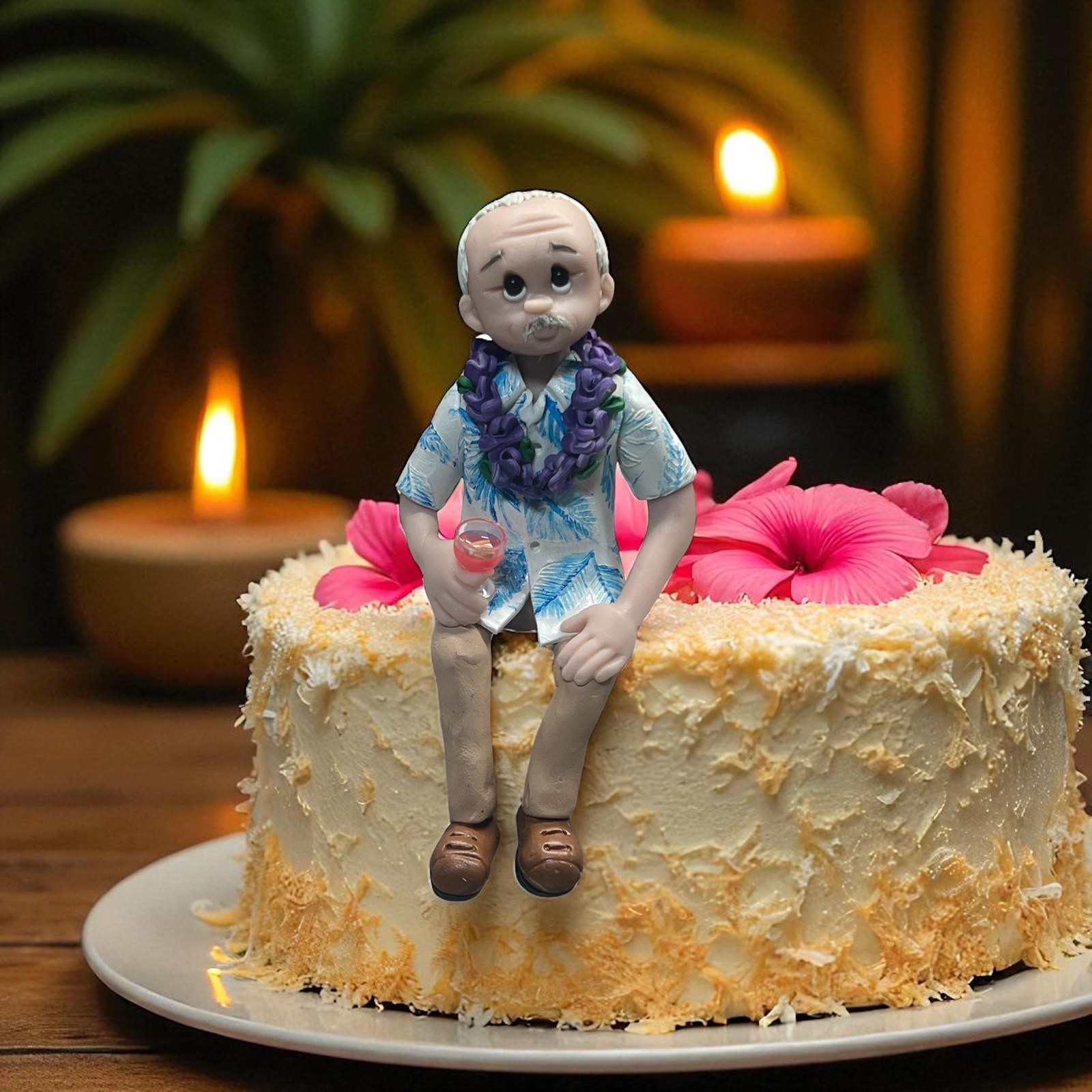Custom Polymer Clay Figurine Cake Topper | Birthday Retirement Graduation Keepsake by Lynn's Little Creations