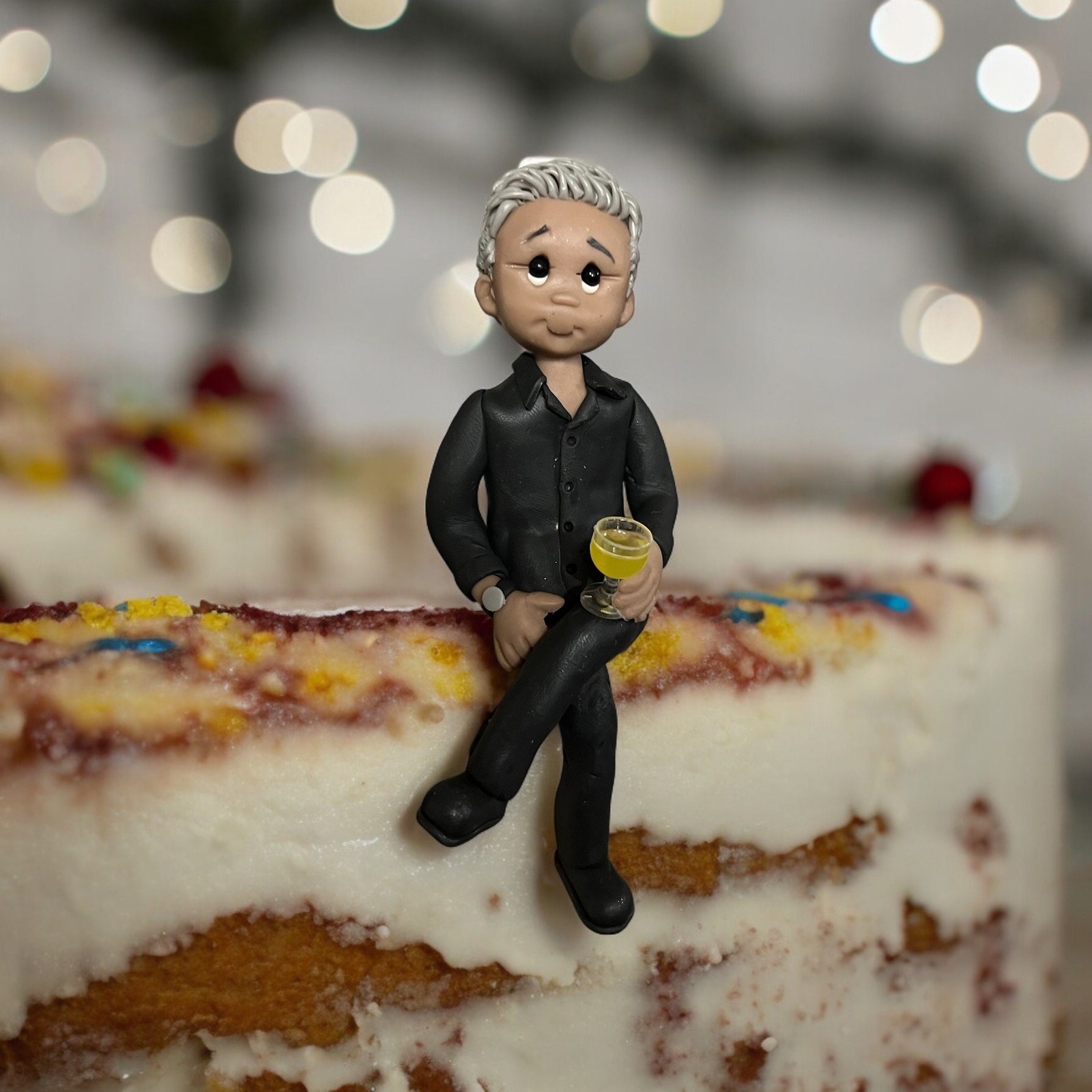 Personalized Polymer Clay Cake Topper — Custom Mini-Me Figurine for Birthday, Graduation, or Retirement Keepsake by Lynn's Little Creations