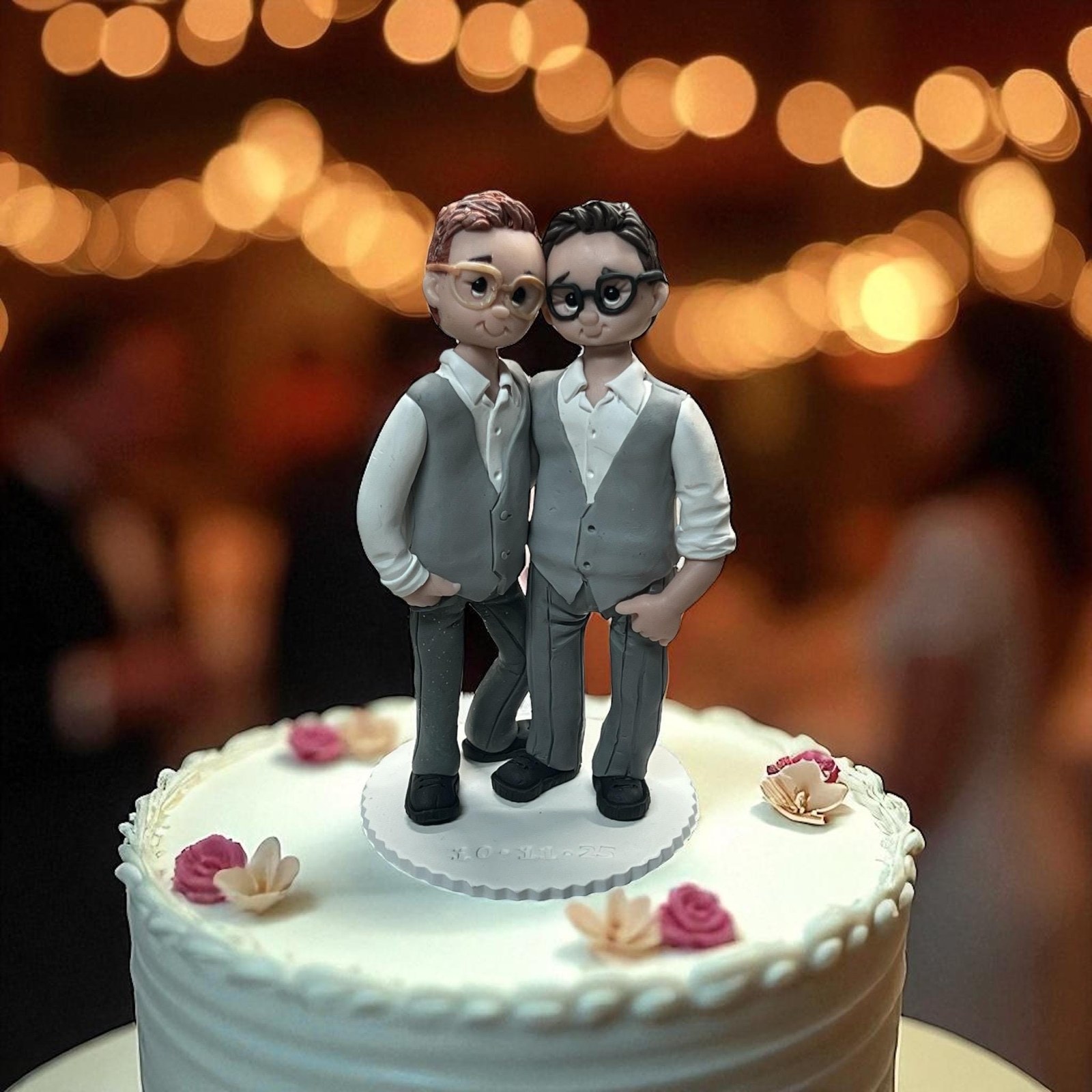 Same Sex Female Couple Customized Wedding Cake Topper by Lynn’s Little Creations by Lynn's Little Creations