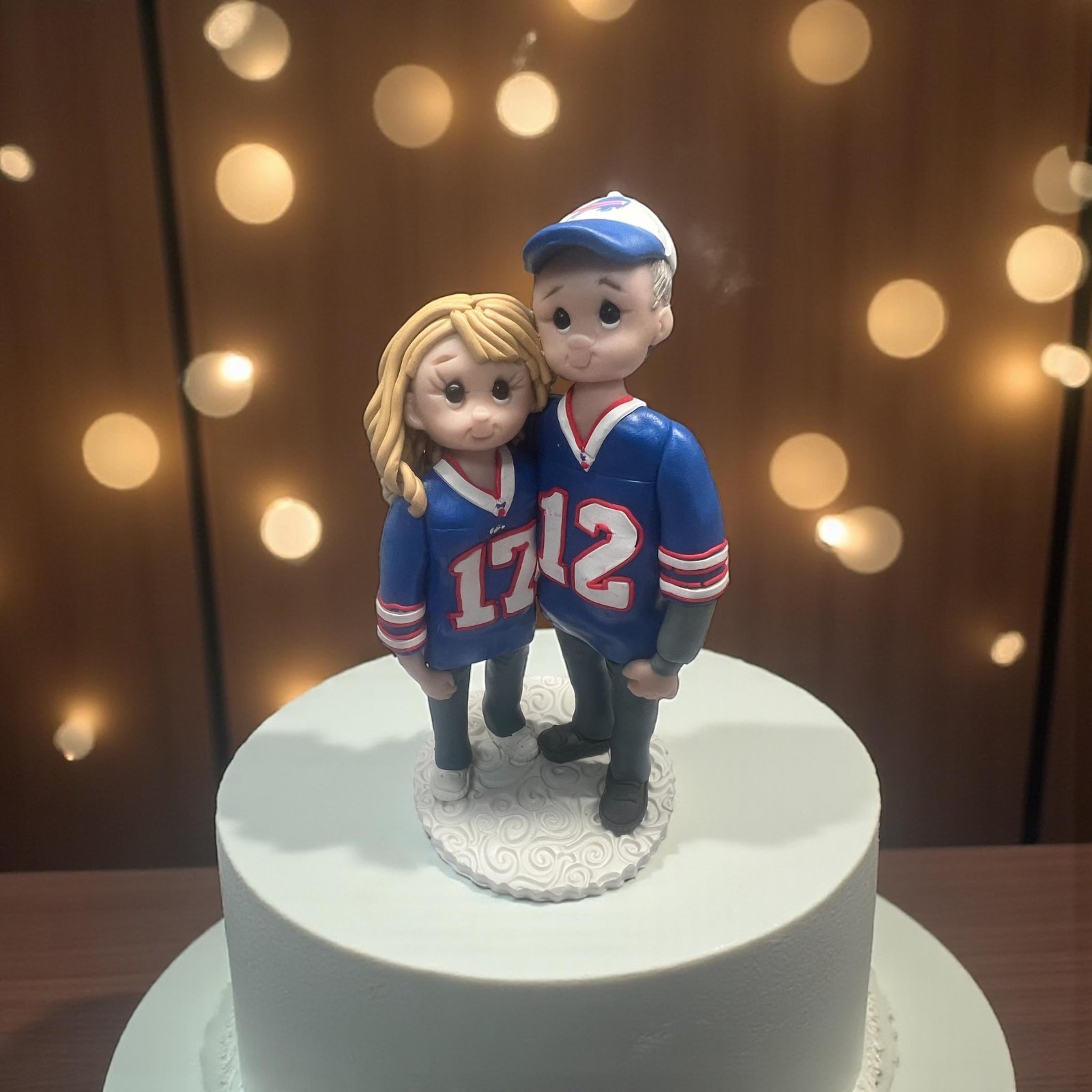 Sports Wedding Cake Topper • Custom Couple Figurine, Handmade Sculpture by Lynn's Little Creations