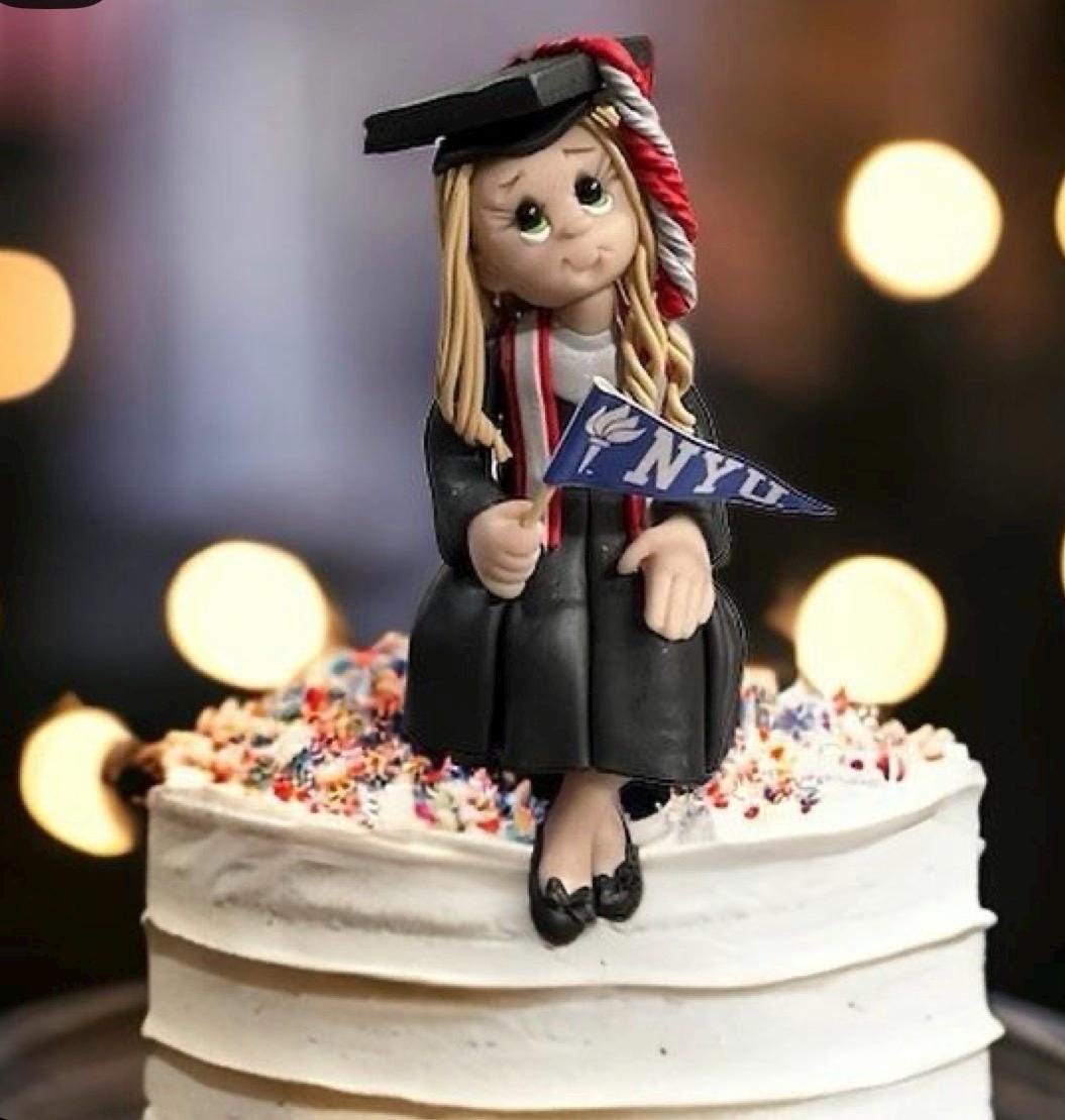 Personalized Graduation Cake Topper: Custom Figurine Class of 2026 by Lynn's Little Creations