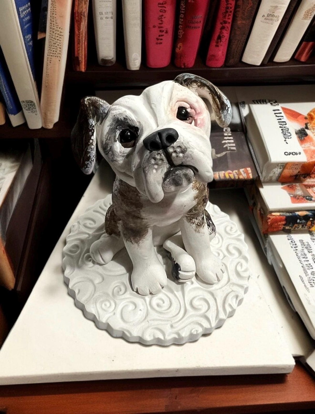 Custom Pet Sculpture: Handmade Polymer Clay Dog Figurine by Lynn's Little Creations