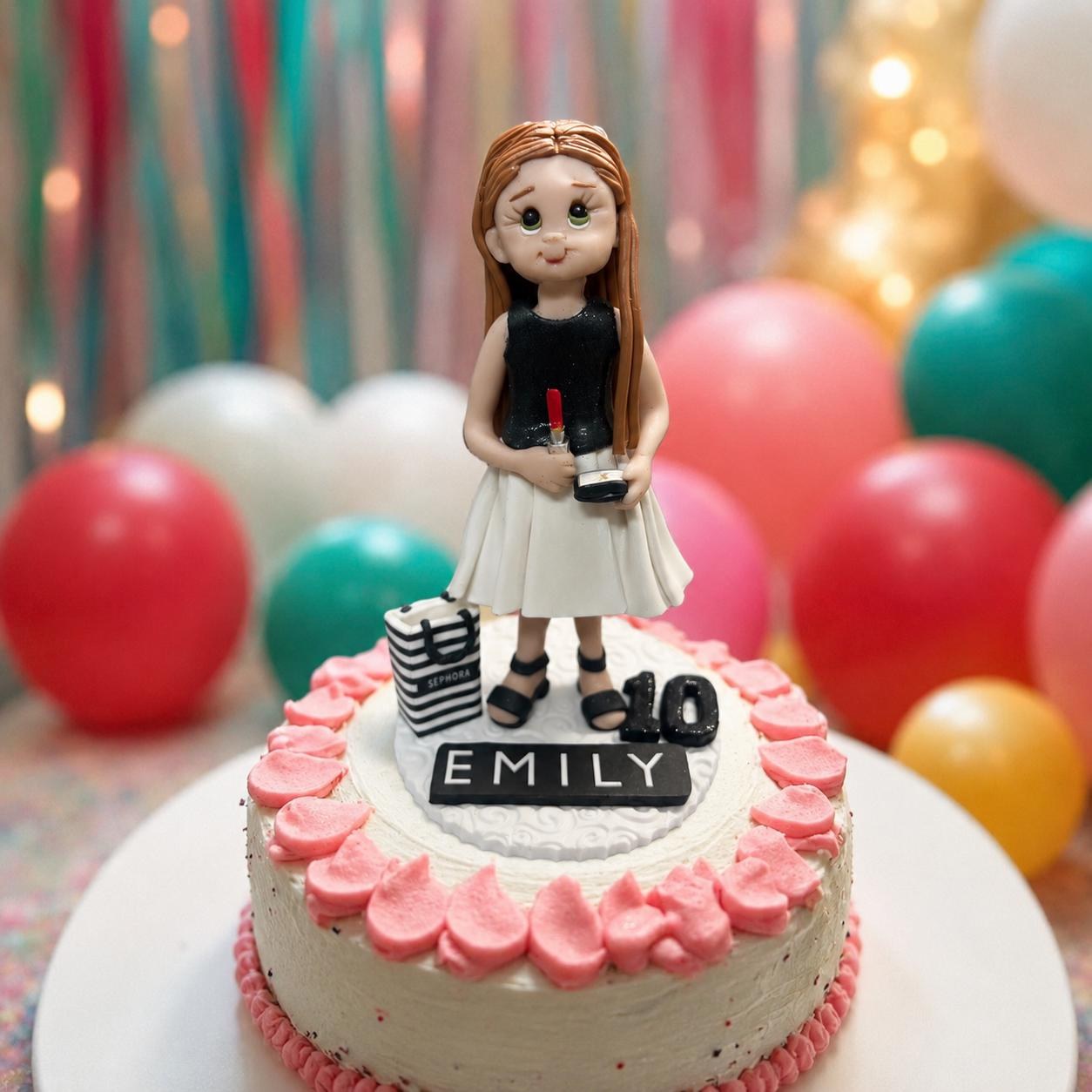 Custom Birthday Child's Cake Topper | Personalized Polymer Clay Figurine Keepsake by Lynn's Little Creations