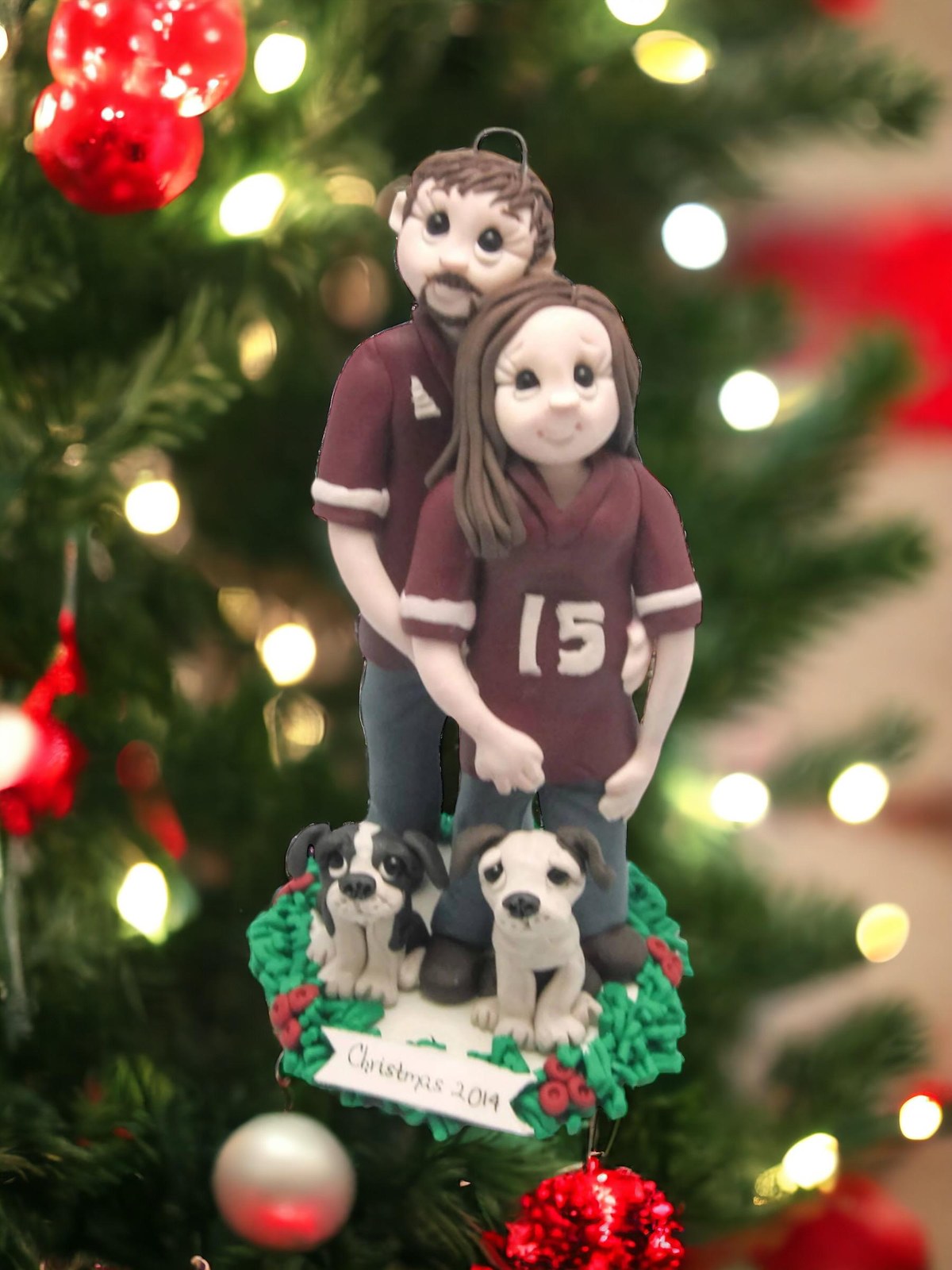 Sports fans custom made Christmas ornament for 2024 by Lynn's Little Creations
