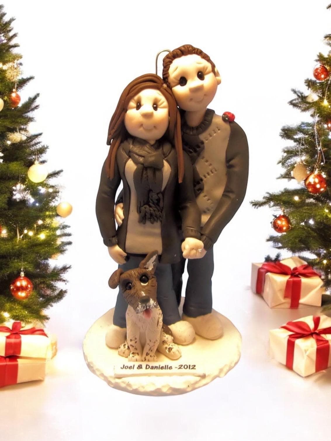 Custom Family Christmas Ornament with pets for 2025 by Lynn's Little Creations