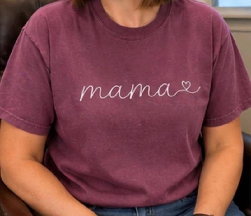 Mama tees - personalized, puff, vinyl