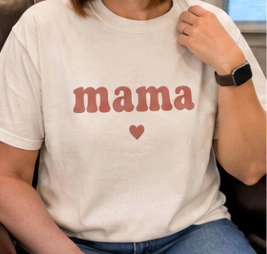 Mama tees - personalized, puff, vinyl, view 5