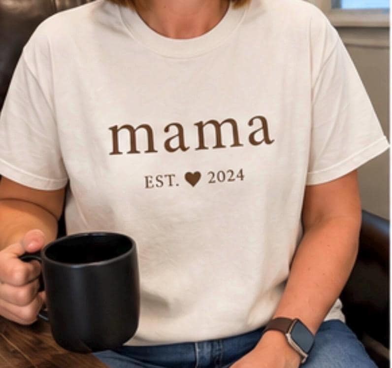 Mama tees - personalized, puff, vinyl, view 7