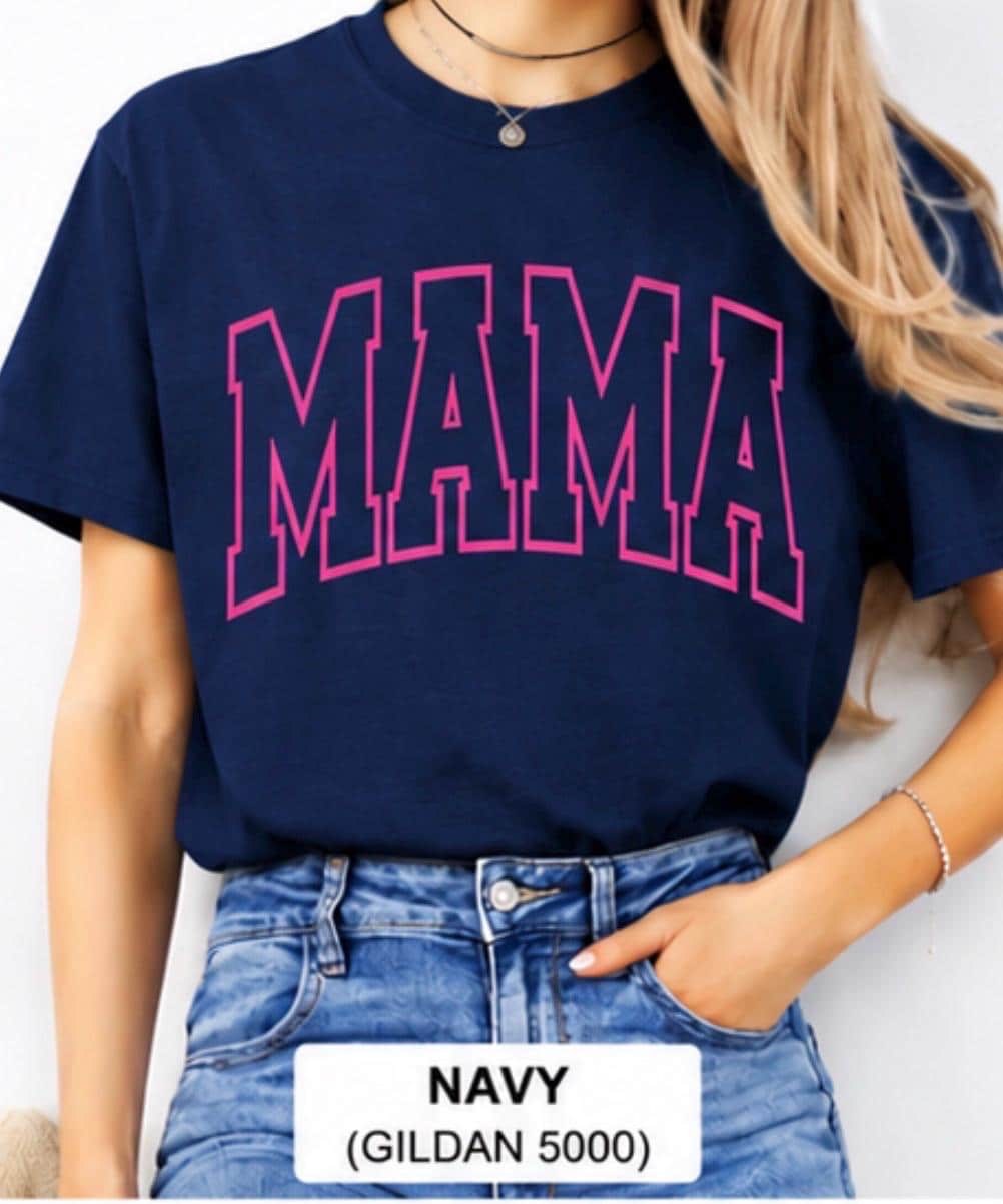 Mama tees - personalized, puff, vinyl