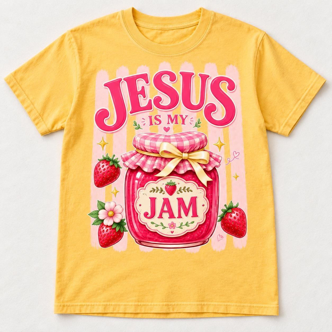 Colorful Christian Tee Collection, Jesus Jam Dill Lemonade and Faith Shirts