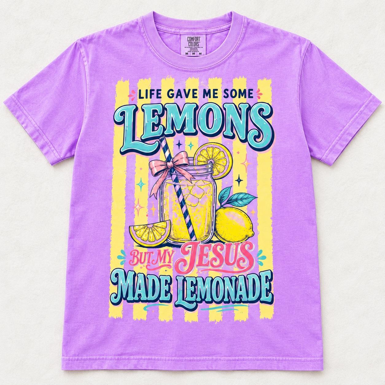 Colorful Christian Tee Collection, Jesus Jam Dill Lemonade and Faith Shirts, view 3