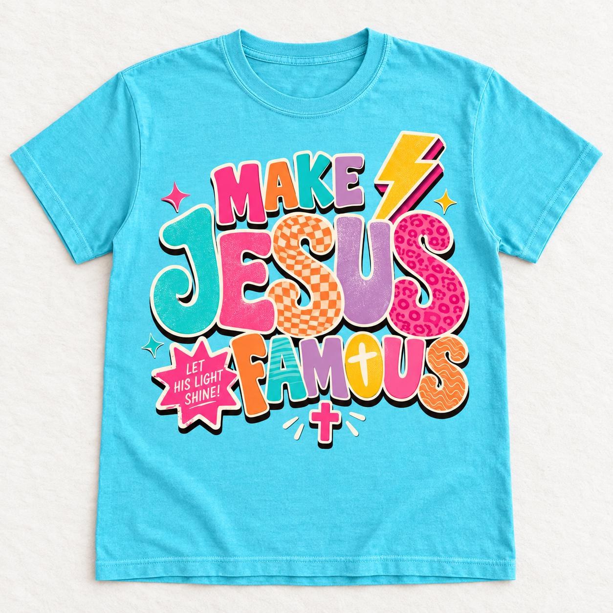 Colorful Christian Tee Collection, Jesus Jam Dill Lemonade and Faith Shirts, view 4