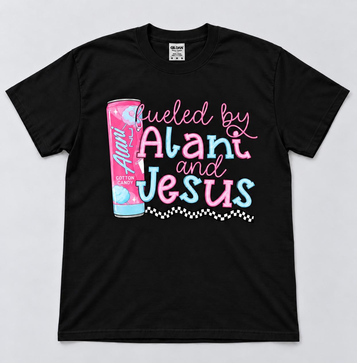 Fueled by Alani and Jesus Shirt, Colorful Faith Graphic Tee