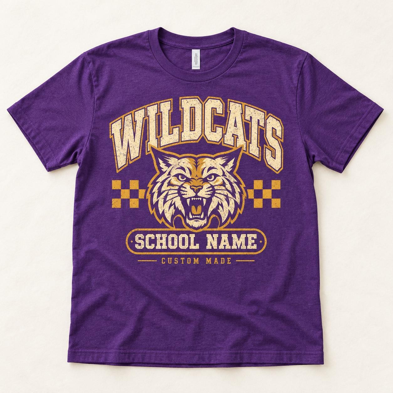 School Spirit Shirt Collection, Mustangs Sauras Vikings Warriors Lions Eagles, view 4