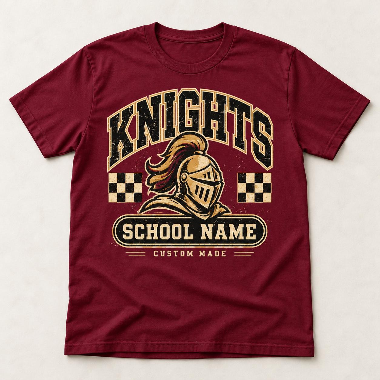 School Spirit Shirt Collection, Mustangs Sauras Vikings Warriors Lions Eagles, view 5