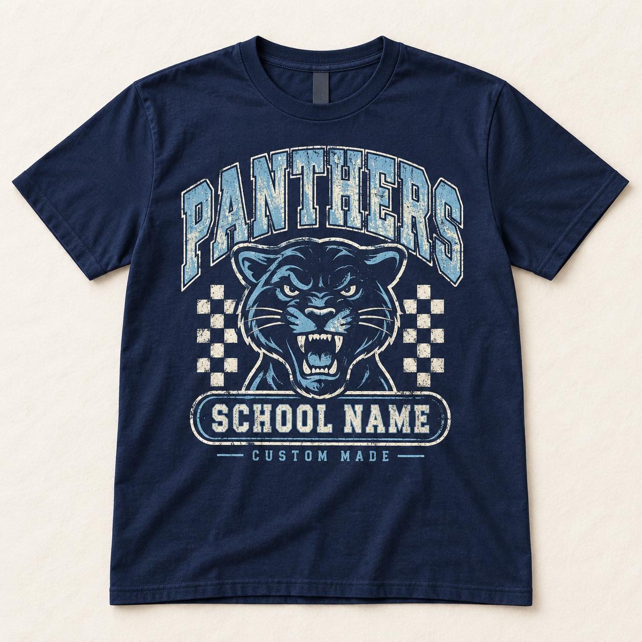 School Spirit Shirt Collection, Mustangs Sauras Vikings Warriors Lions Eagles, view 6