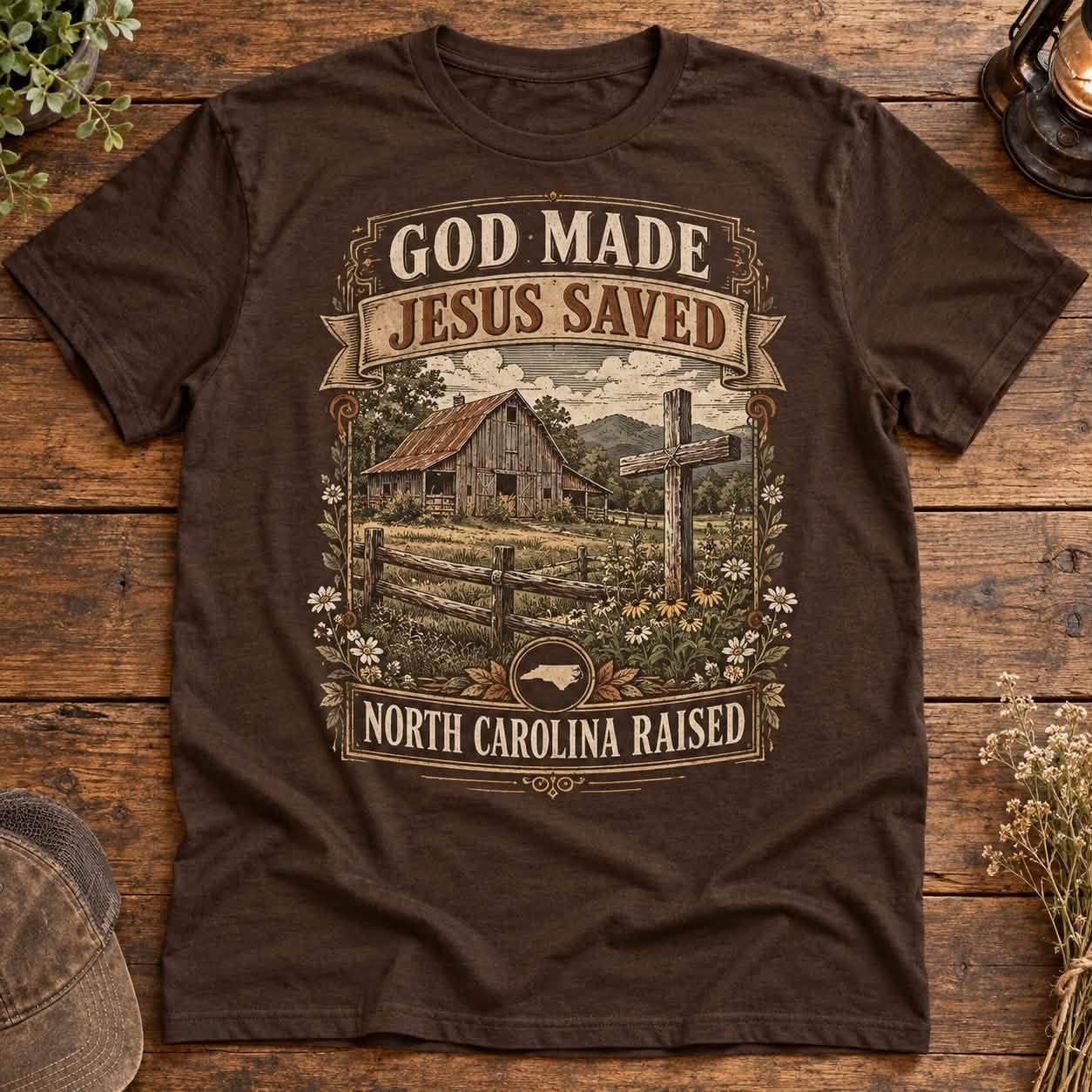 North Carolina Shirt Collection, Faith and Stokes County Mountain Graphic Tees, view 3