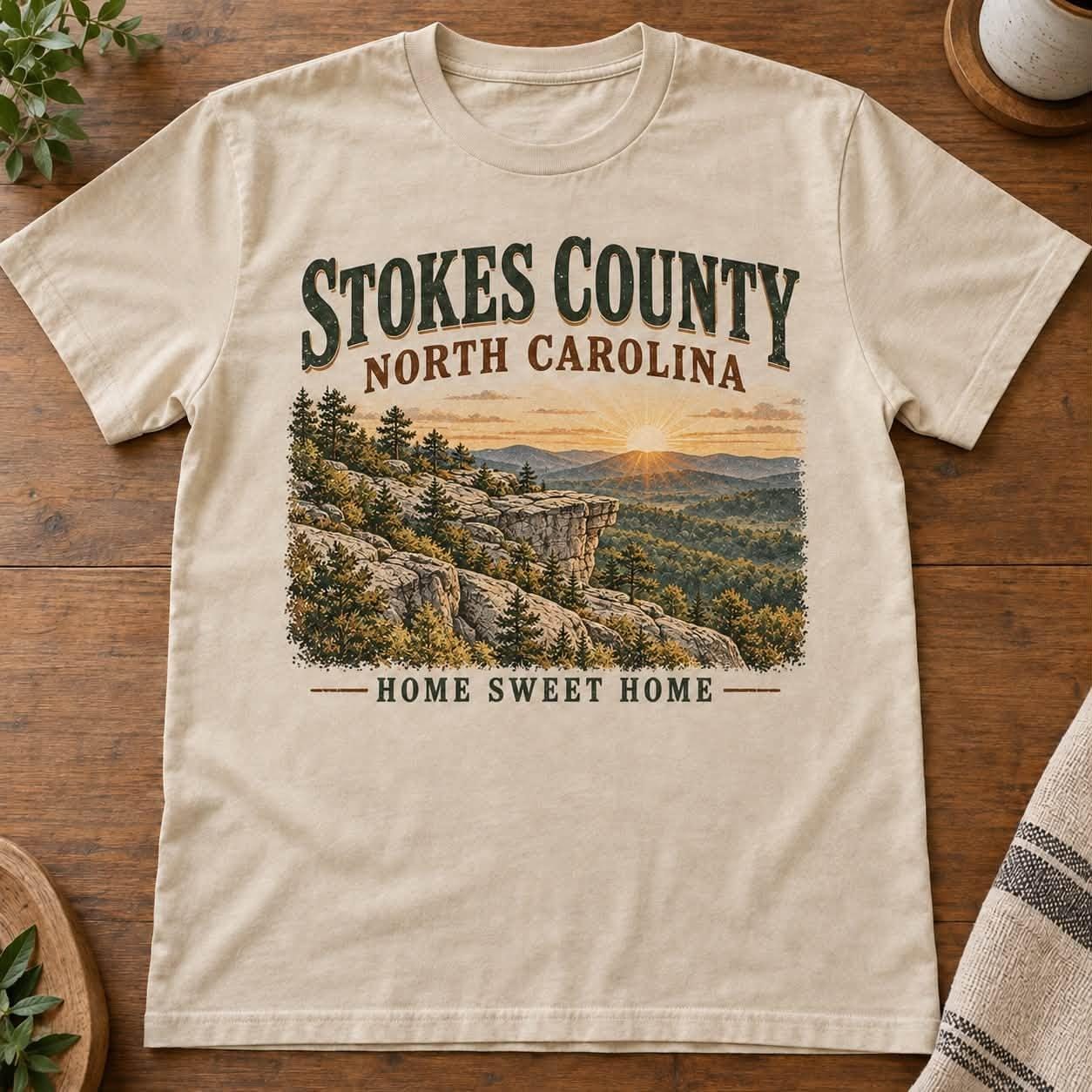 North Carolina Shirt Collection, Faith and Stokes County Mountain Graphic Tees, view 8