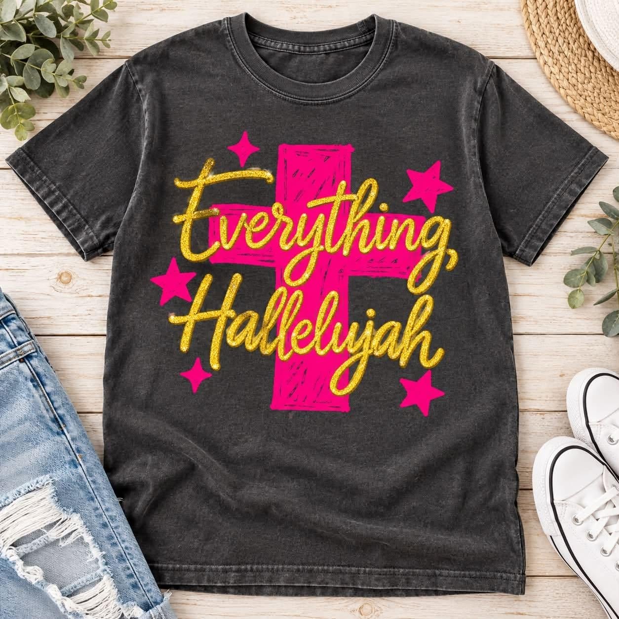 Christian Faith Shirt Collection, Hallelujah Lion of Judah Geese and Floral Jesus Tees