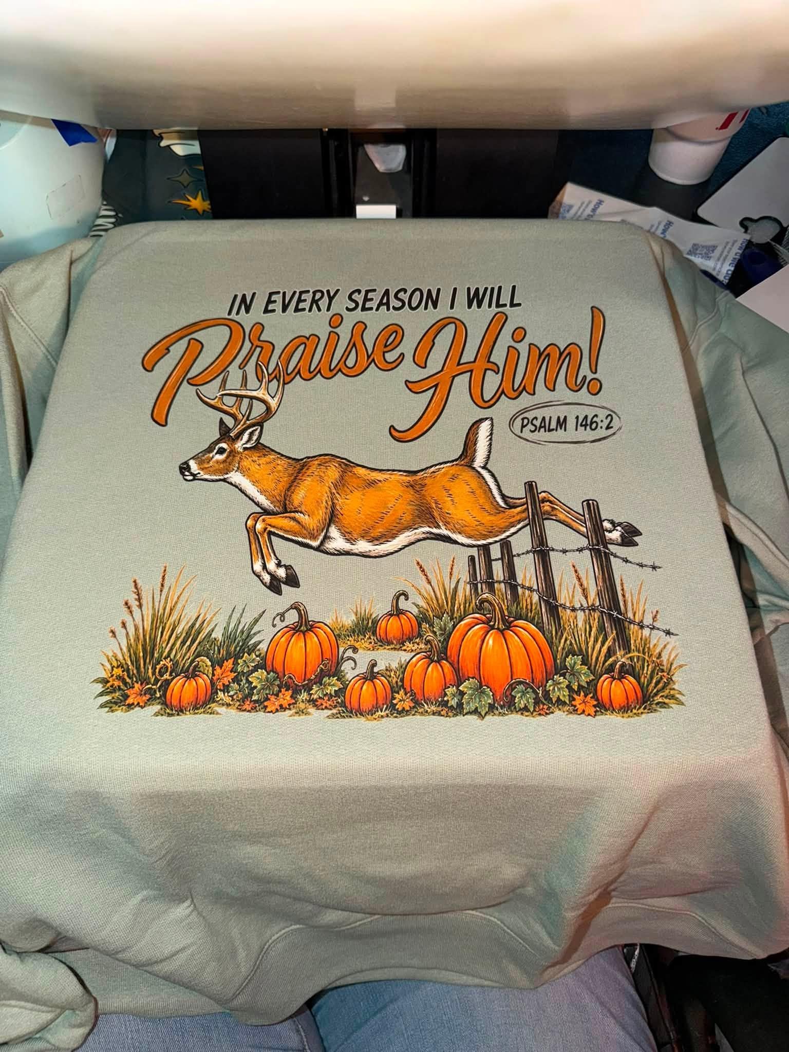 Autumn Pumpkin Bow Tee, Fall Faith Deer, Funny Ducks Shirt (Choose Design), view 3
