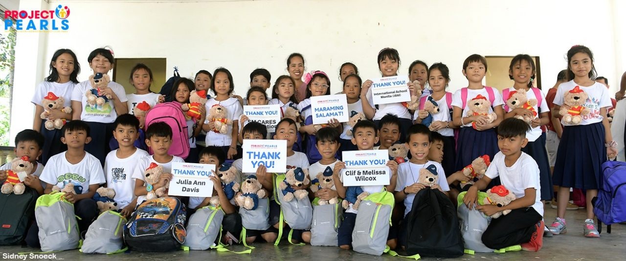 Community members during Taal relief