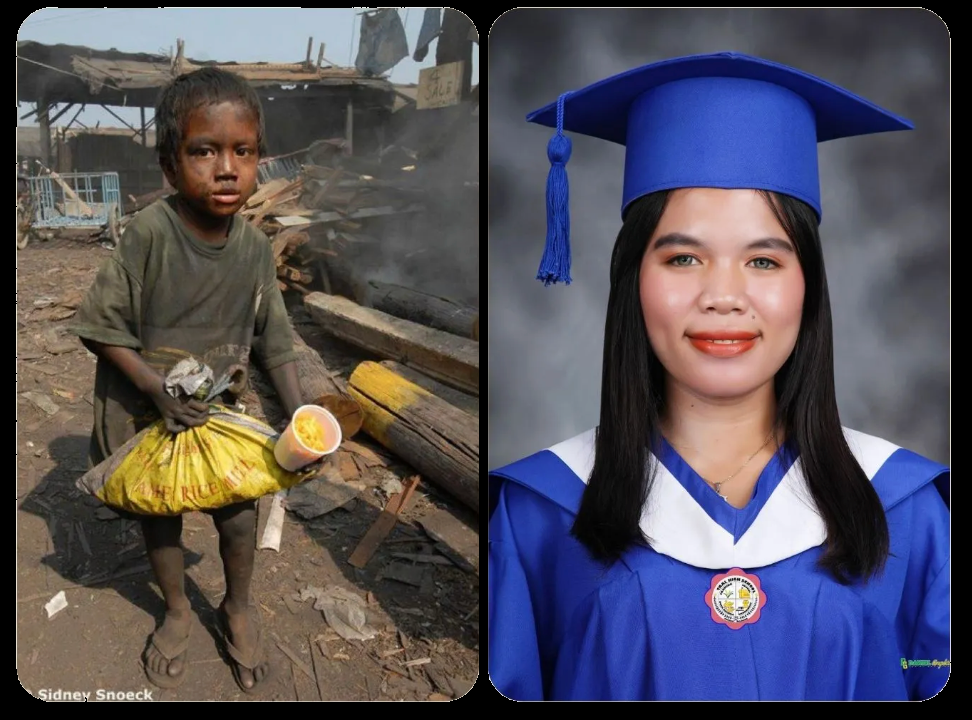 Sheila Mae, a Project PEARLS scholar, pictured as a child and as a college student