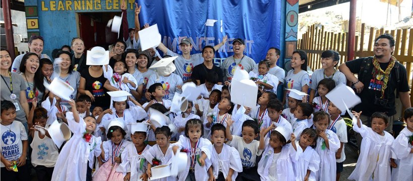Project PEARLS children and supporters celebrating together