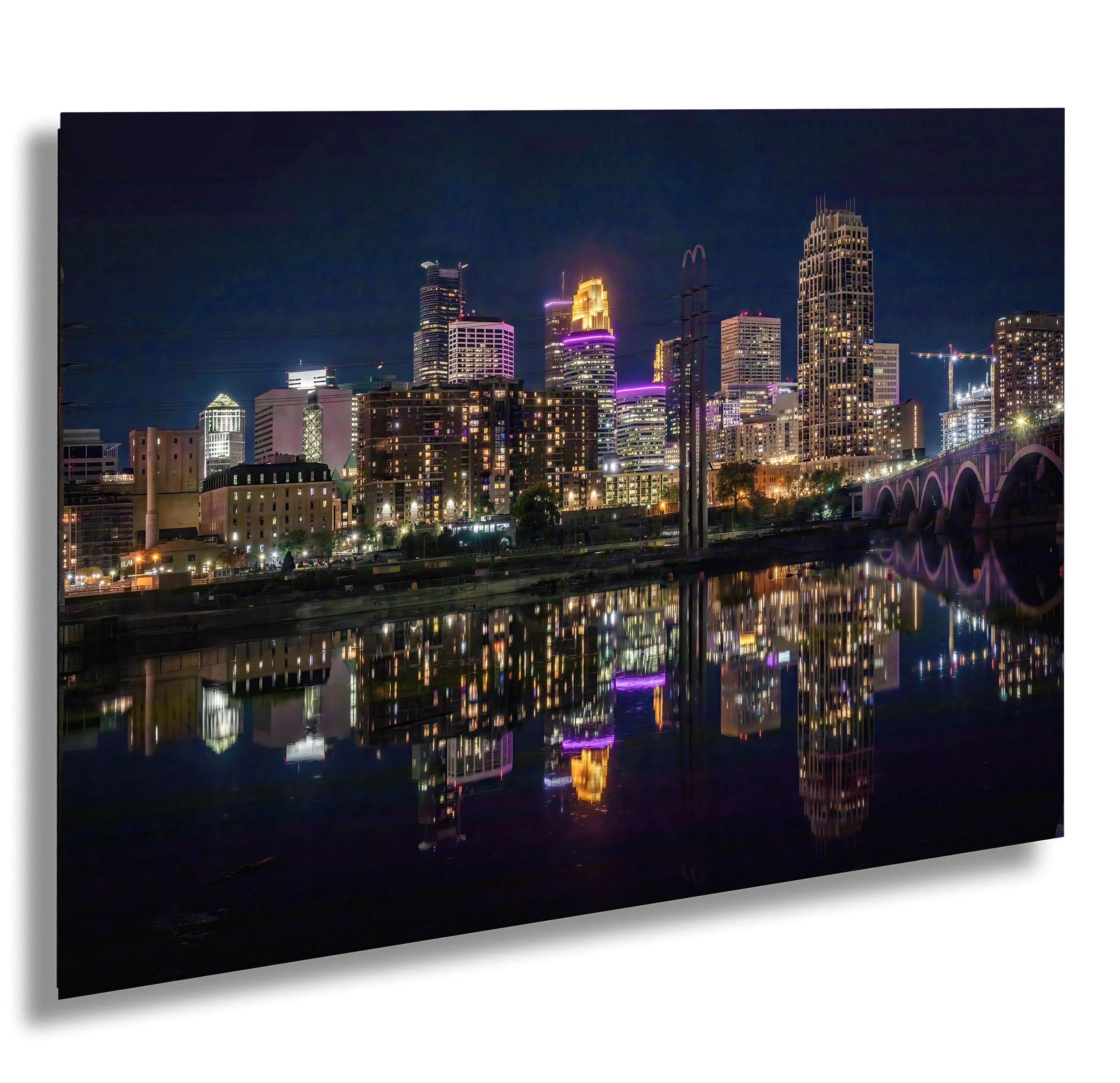 Minneapolis Skyline Print: Mississippi River Reflection, Minnesota Wall Art