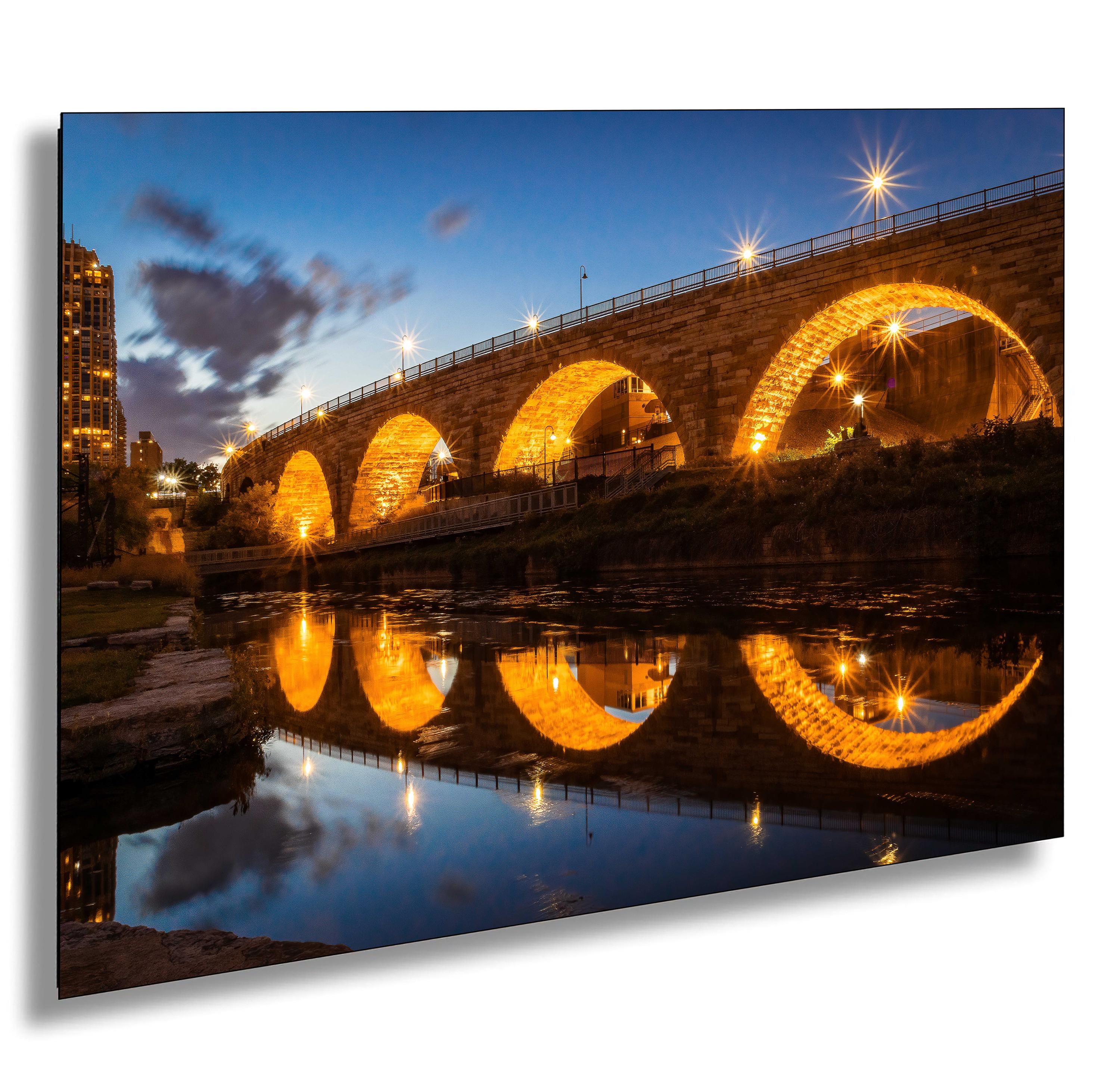 Stone Arch Bridge Reflection Print: Minneapolis Minnesota Wall Art