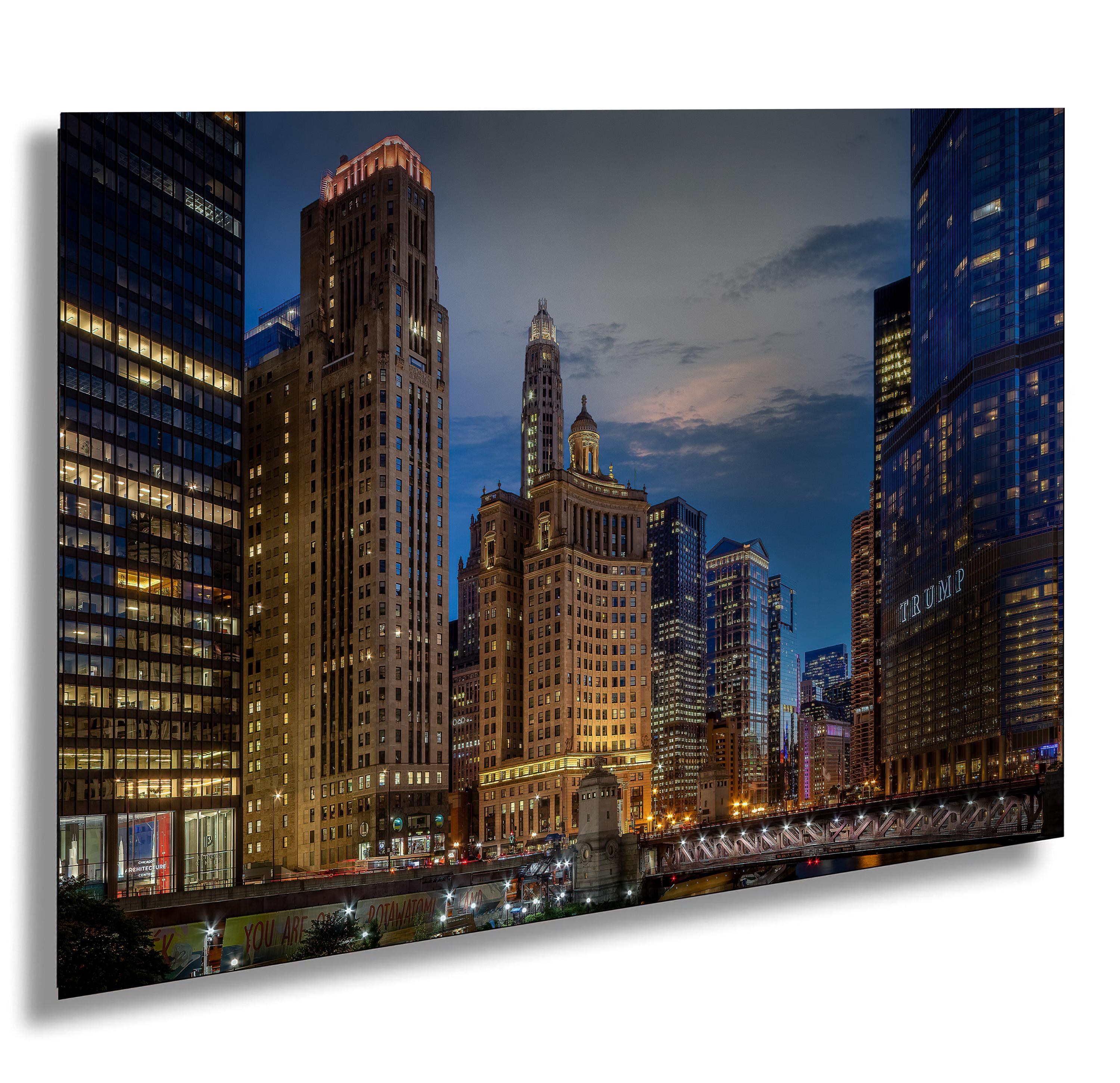Chicago Skyline Print: Chicago River Wall Art
