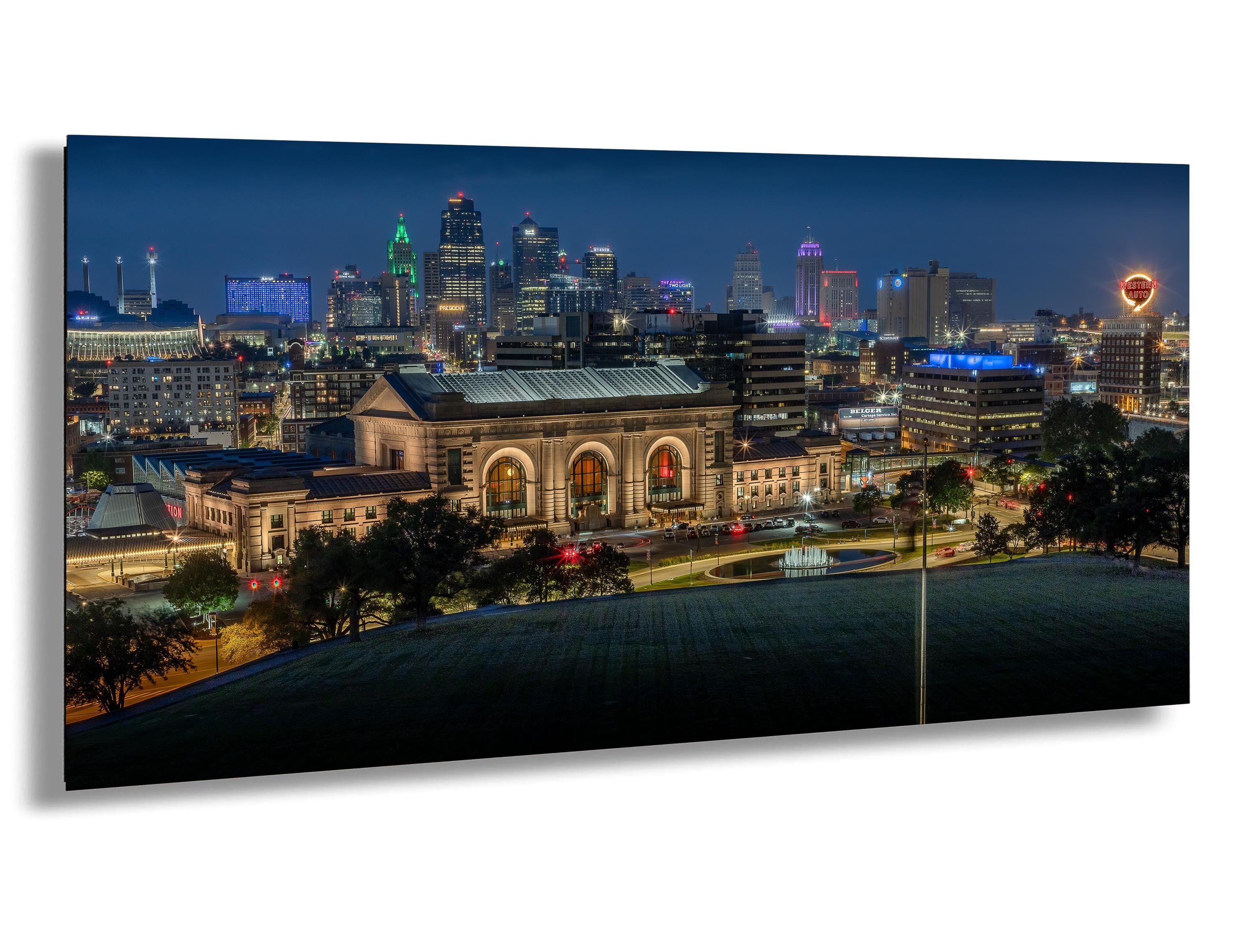 Kansas City Skyline Print: Union Station & Western Auto Sign