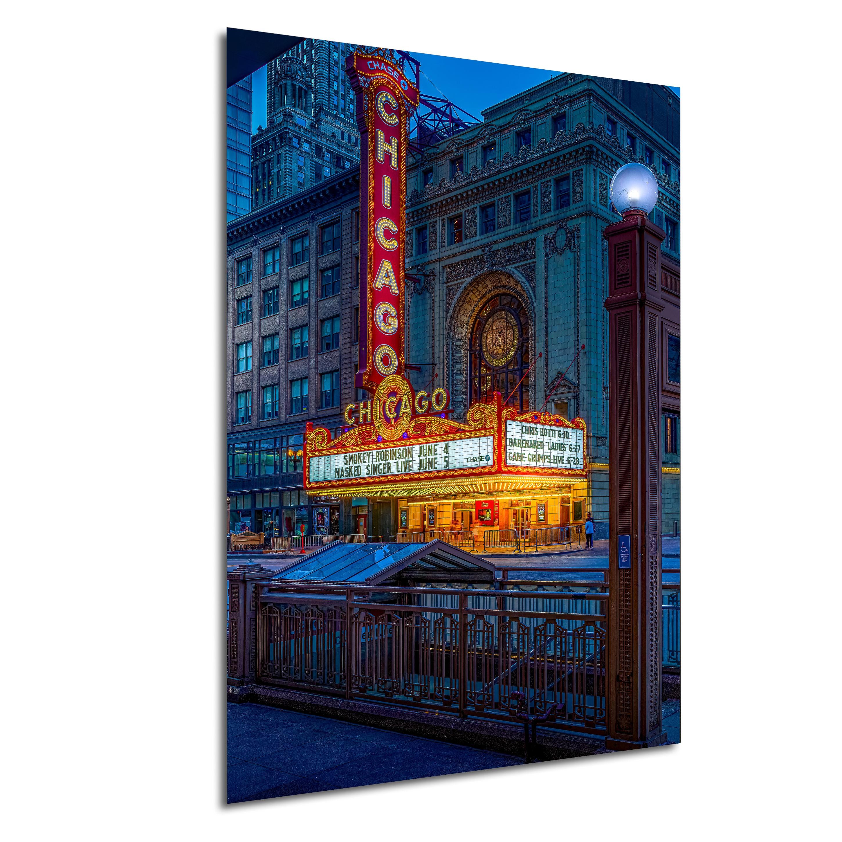 Chicago Theater Wall Art, Chicago, Illinois - Canvas/Paper/Acrylic/Metal