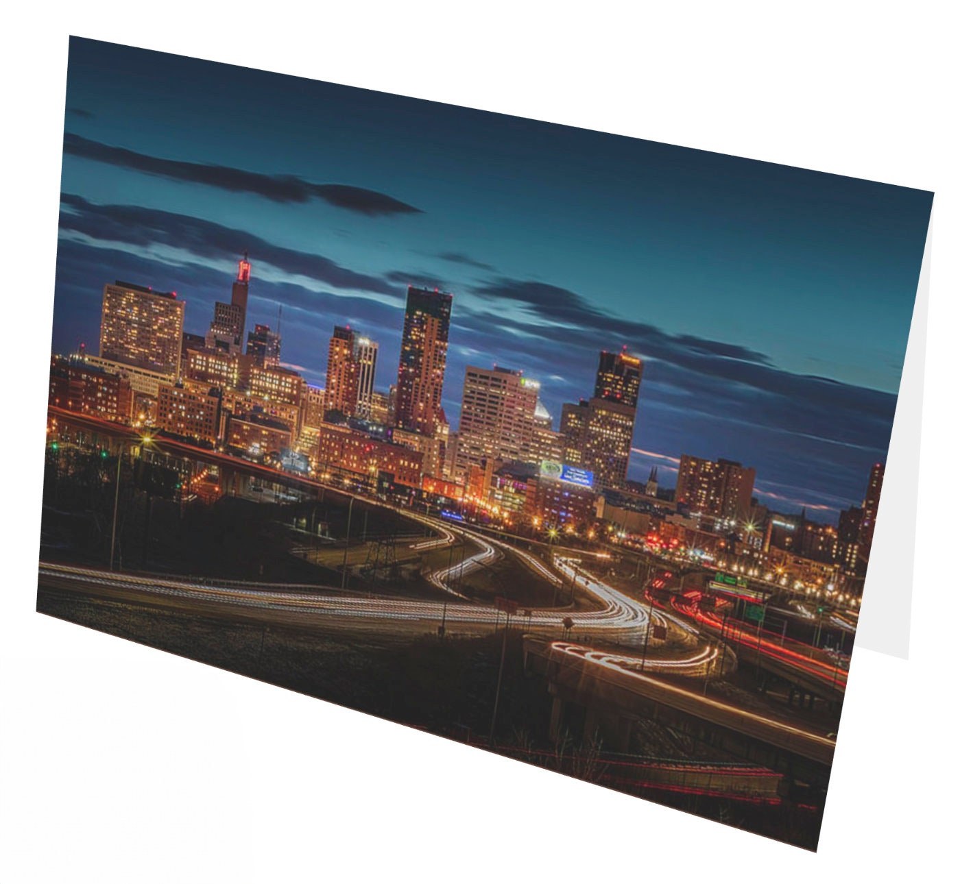 St. Paul Minnesota Skyline Greeting Card: Dayton's Bluff View