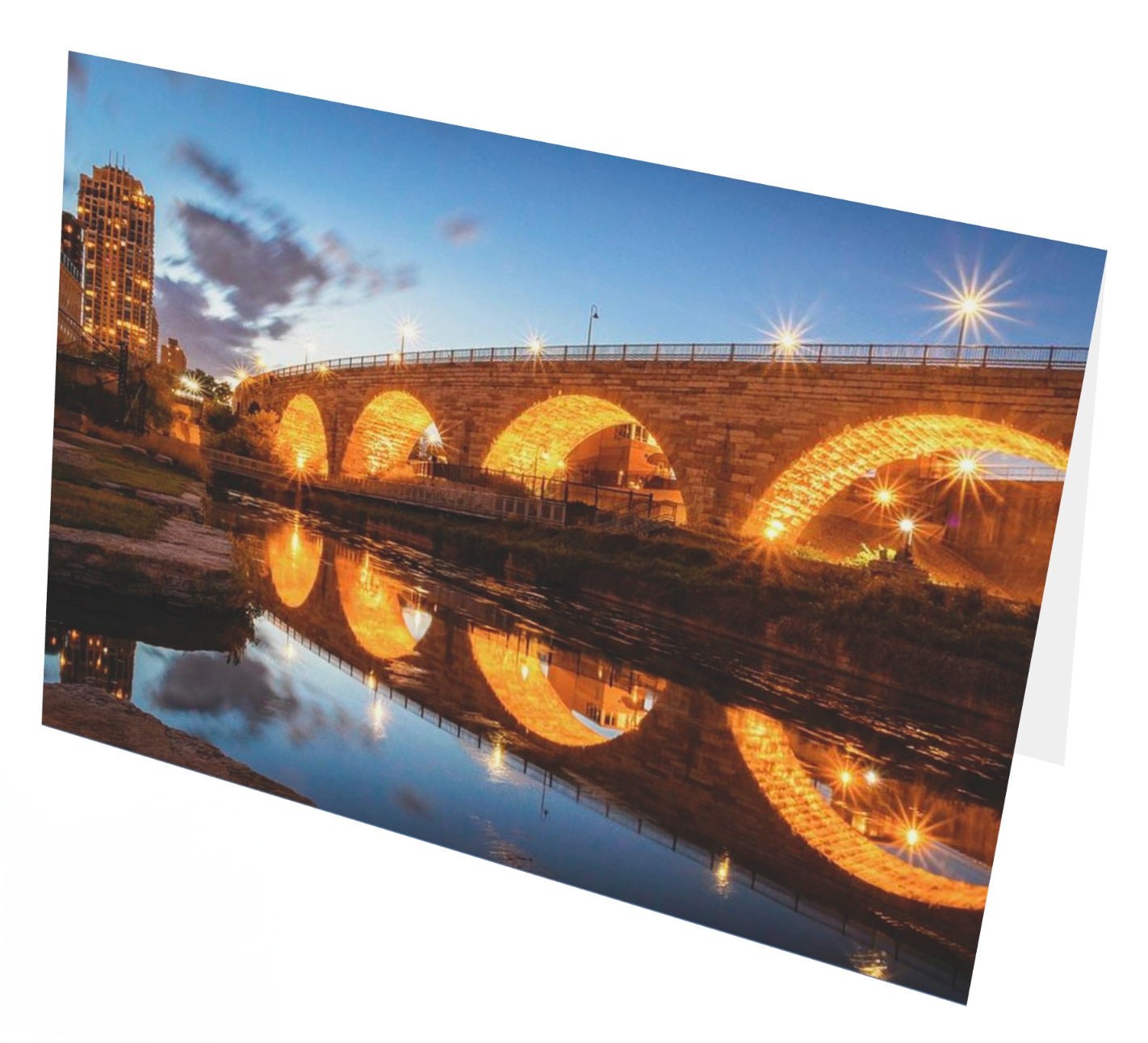 Stone Arch Bridge, Minneapolis Greeting Card