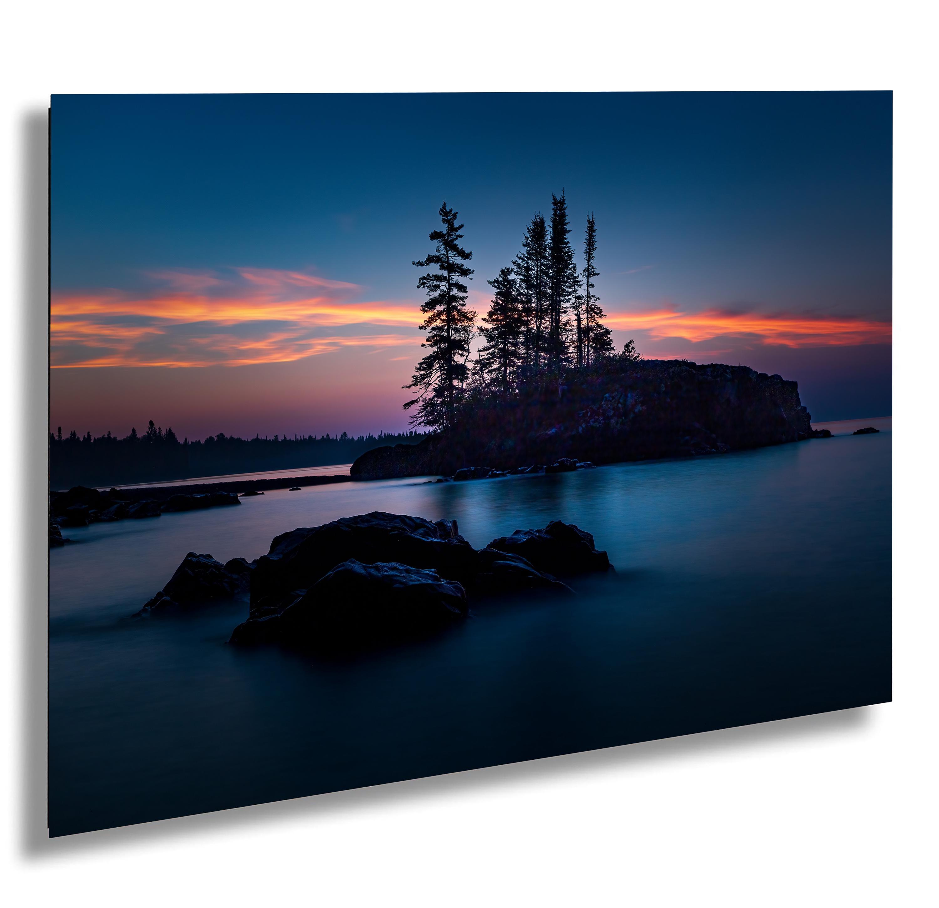 Lake Superior Tombolo at Blue Hour, Minnesota Art Print