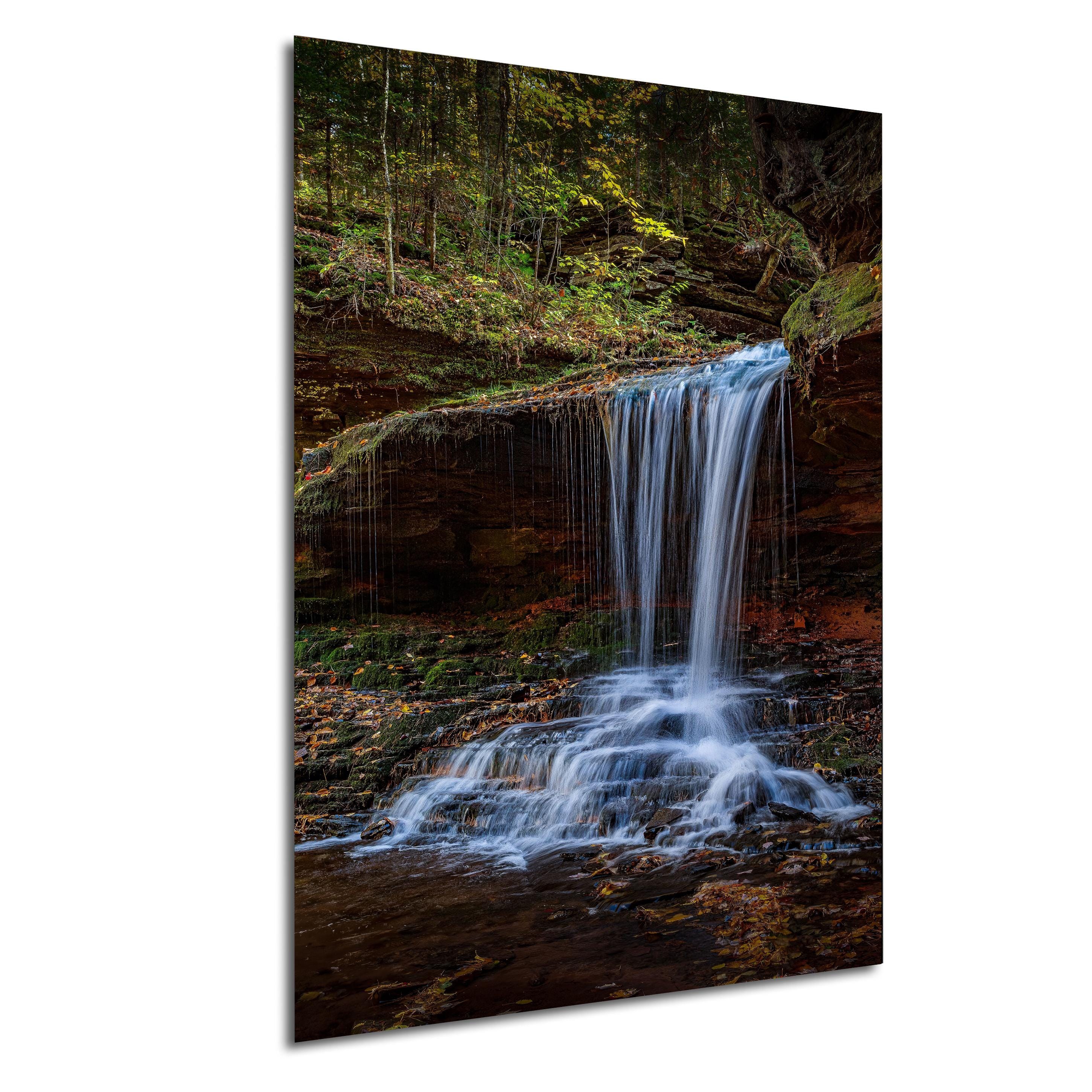 Autumn Waterfall Photo Print, Lost Creek Falls, Wisconsin