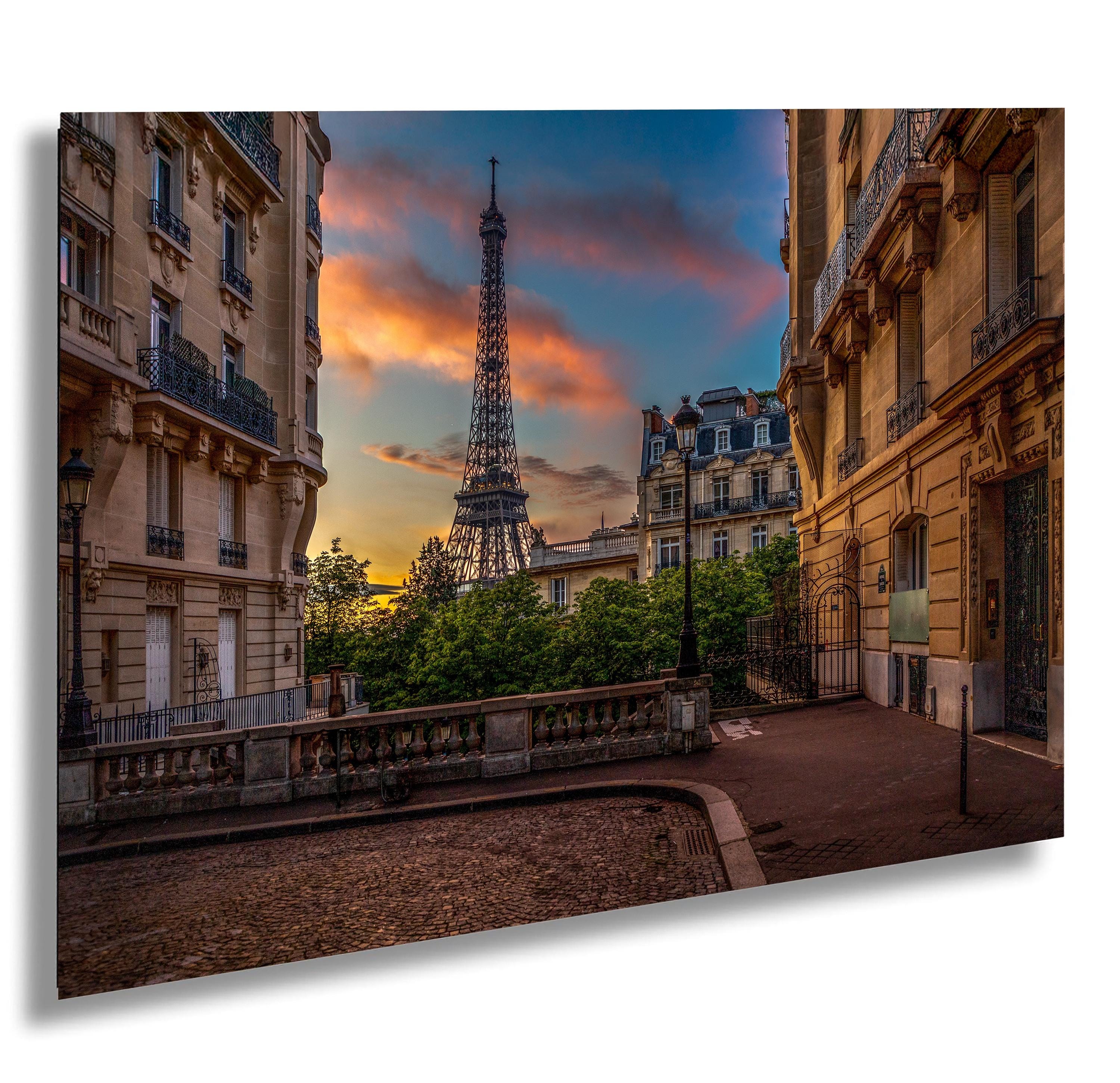 Eiffel Tower Golden Hour Print: Paris Avenue de Camoëns Fine Art