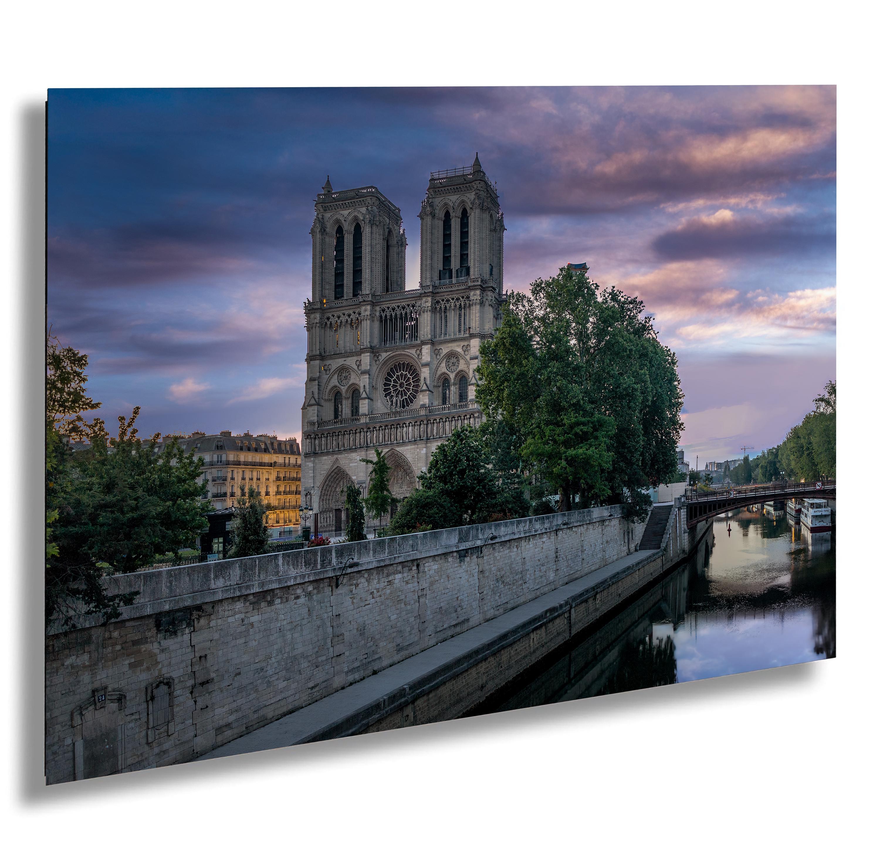 Notre Dame Cathedral Sunrise Print: Gothic Paris Photography, European Travel Decor