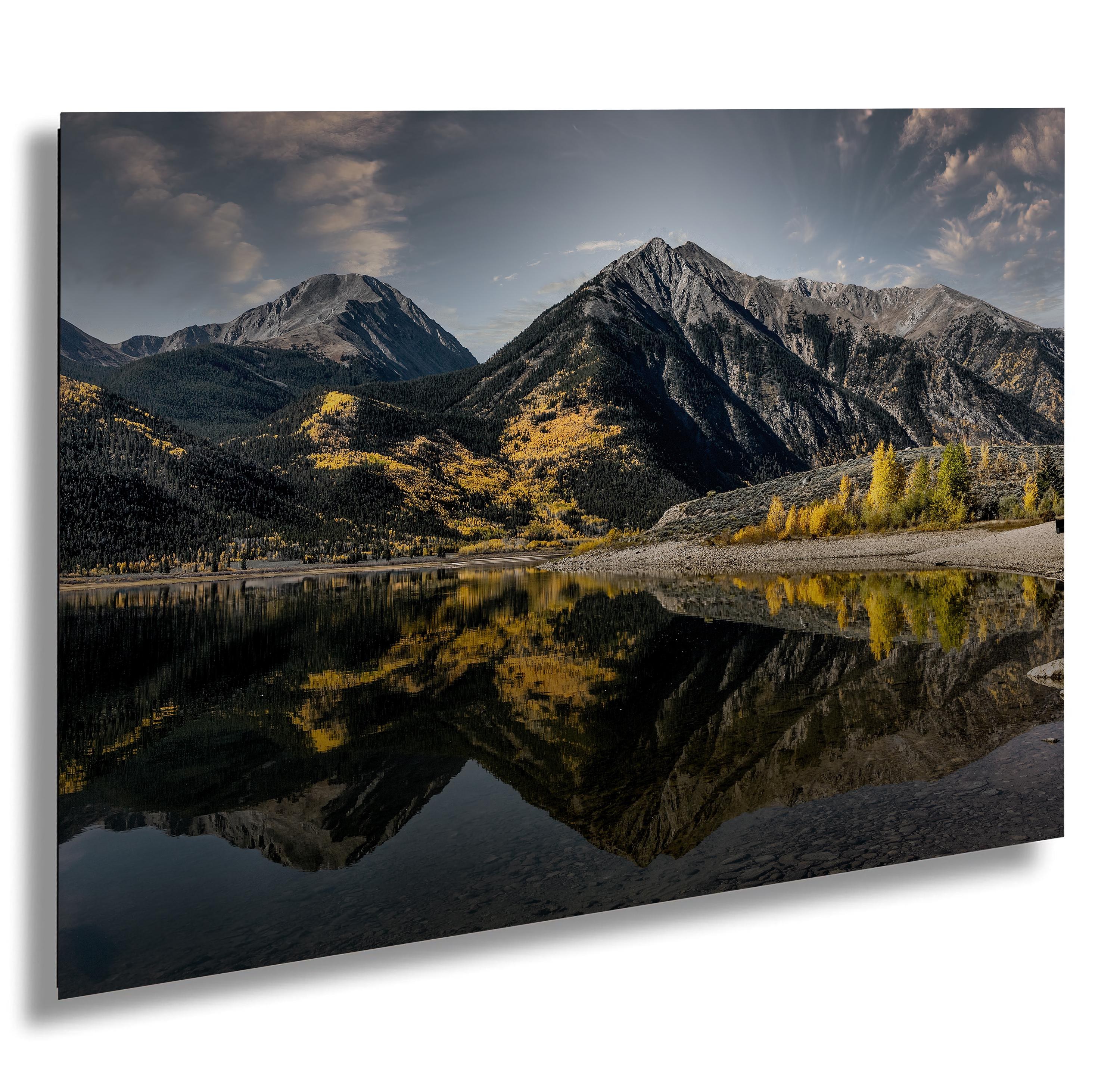 Twin Lakes Colorado Wall Art – Fall Mountain Reflection Photography Print – Leadville Colorado Landscape Decor