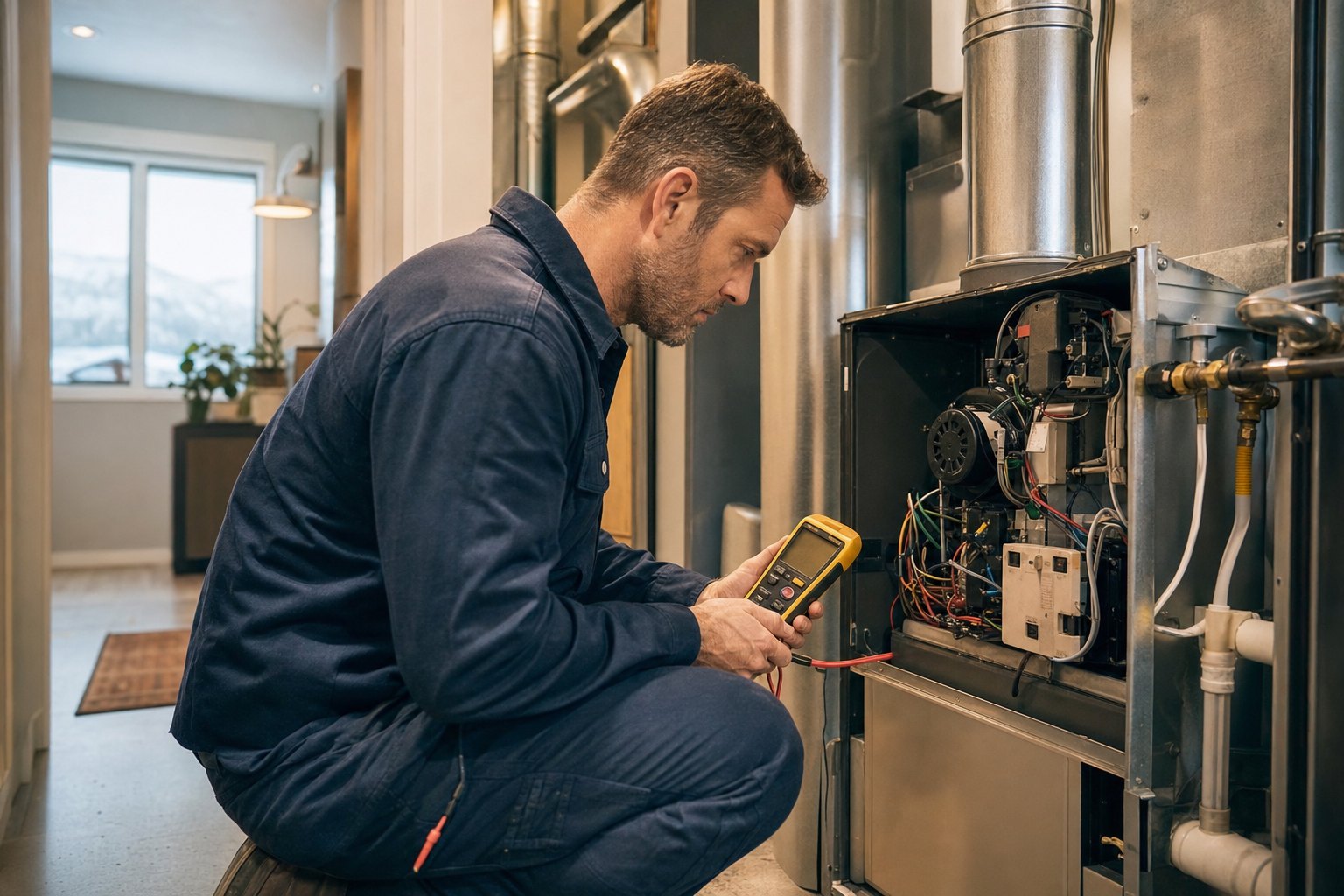 Heating HVAC service work